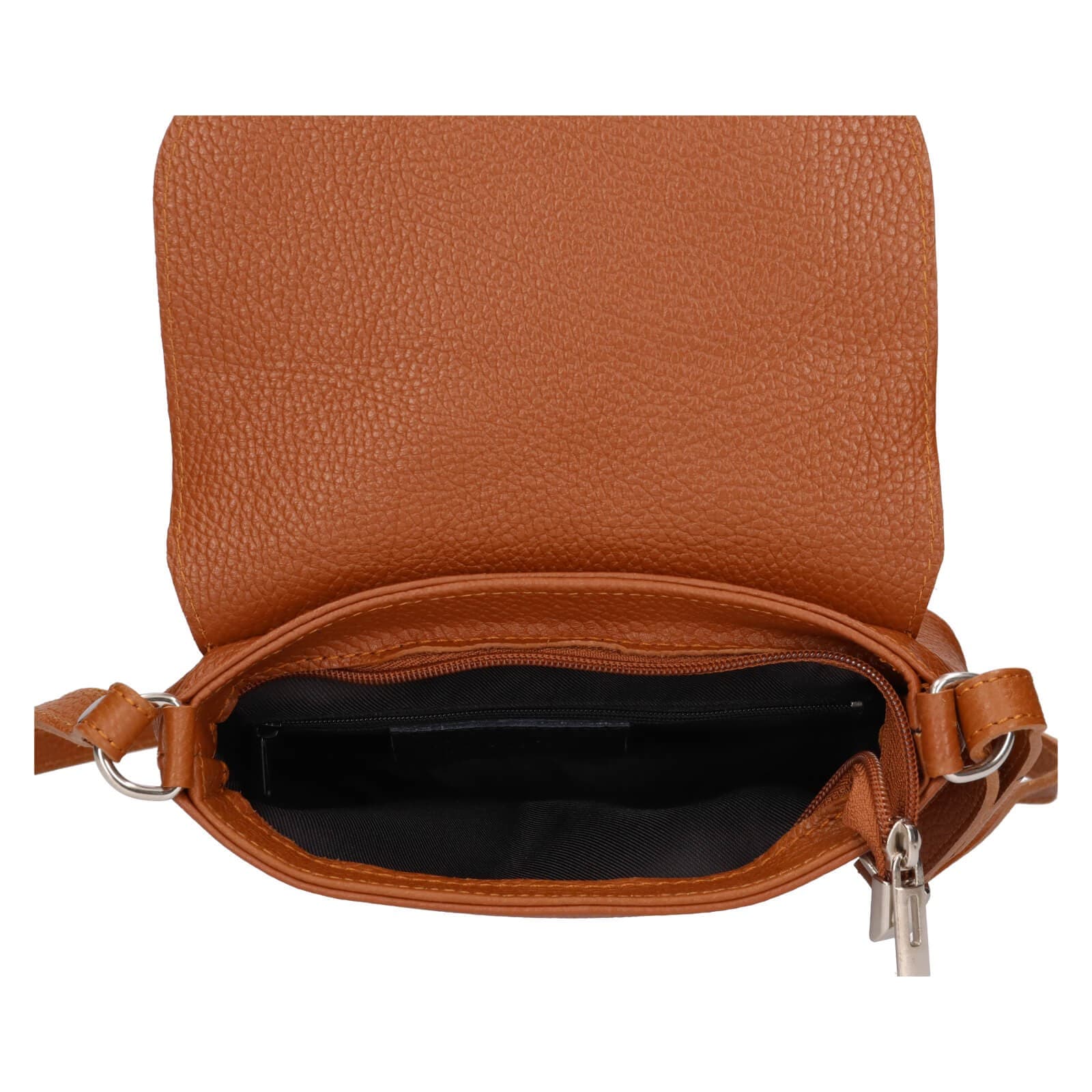 Kožená crossbody kabelka Italia Alice, hnědá 5