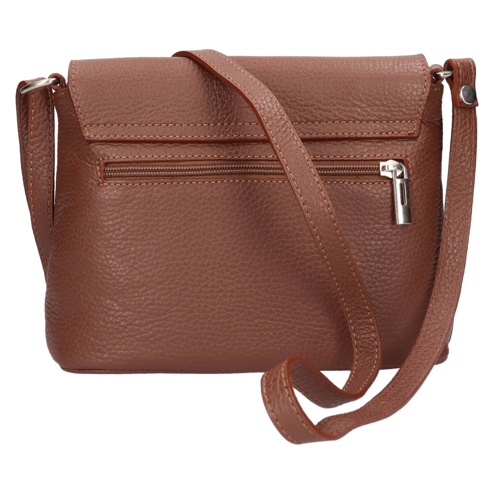 Kožená crossbody kabelka Italia Alice, hnědá 3
