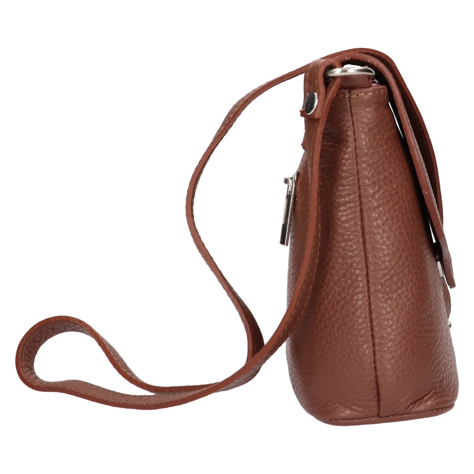 Kožená crossbody kabelka Italia Alice, hnědá 4