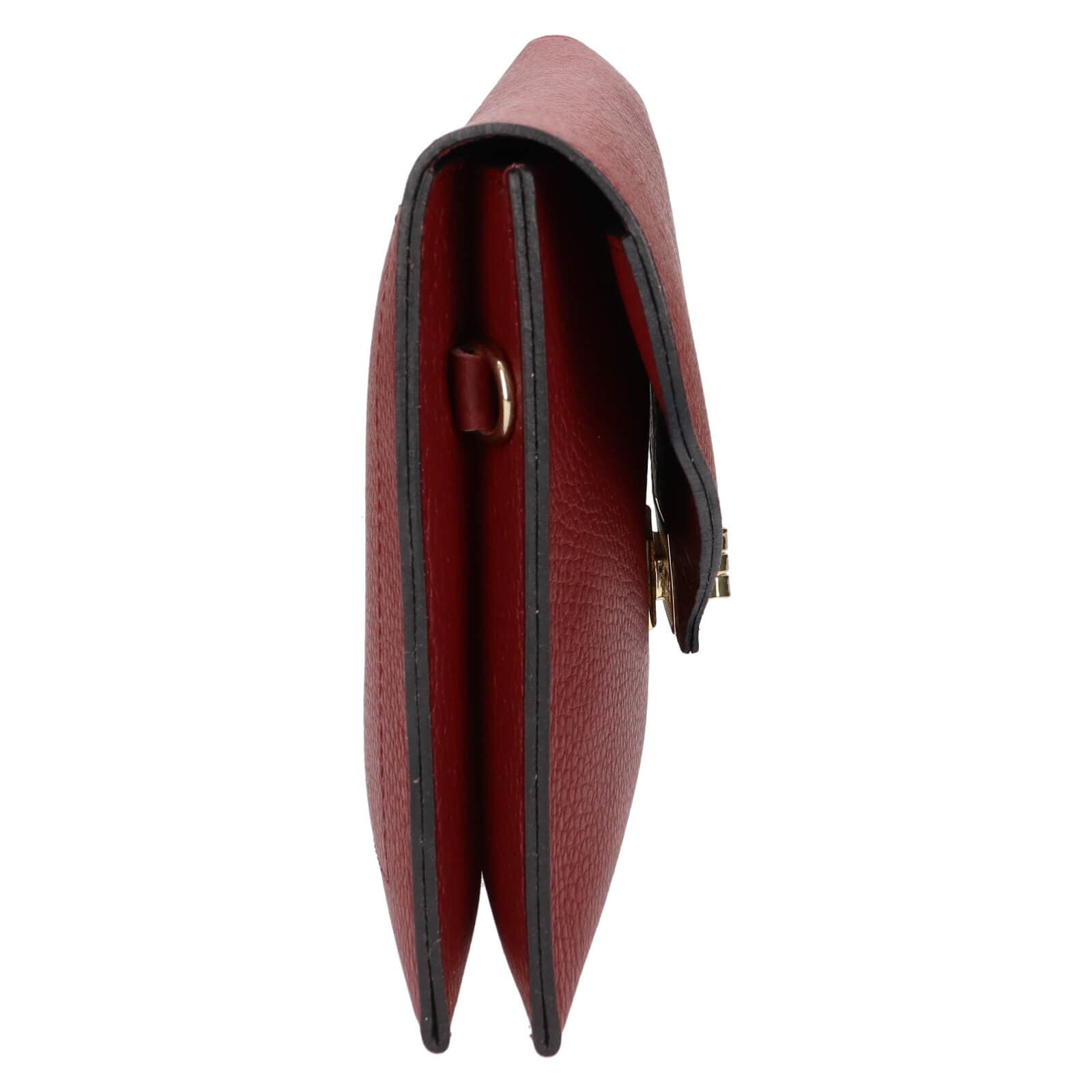 Kožená crossbody kabelka Italia Martes, vínová 4