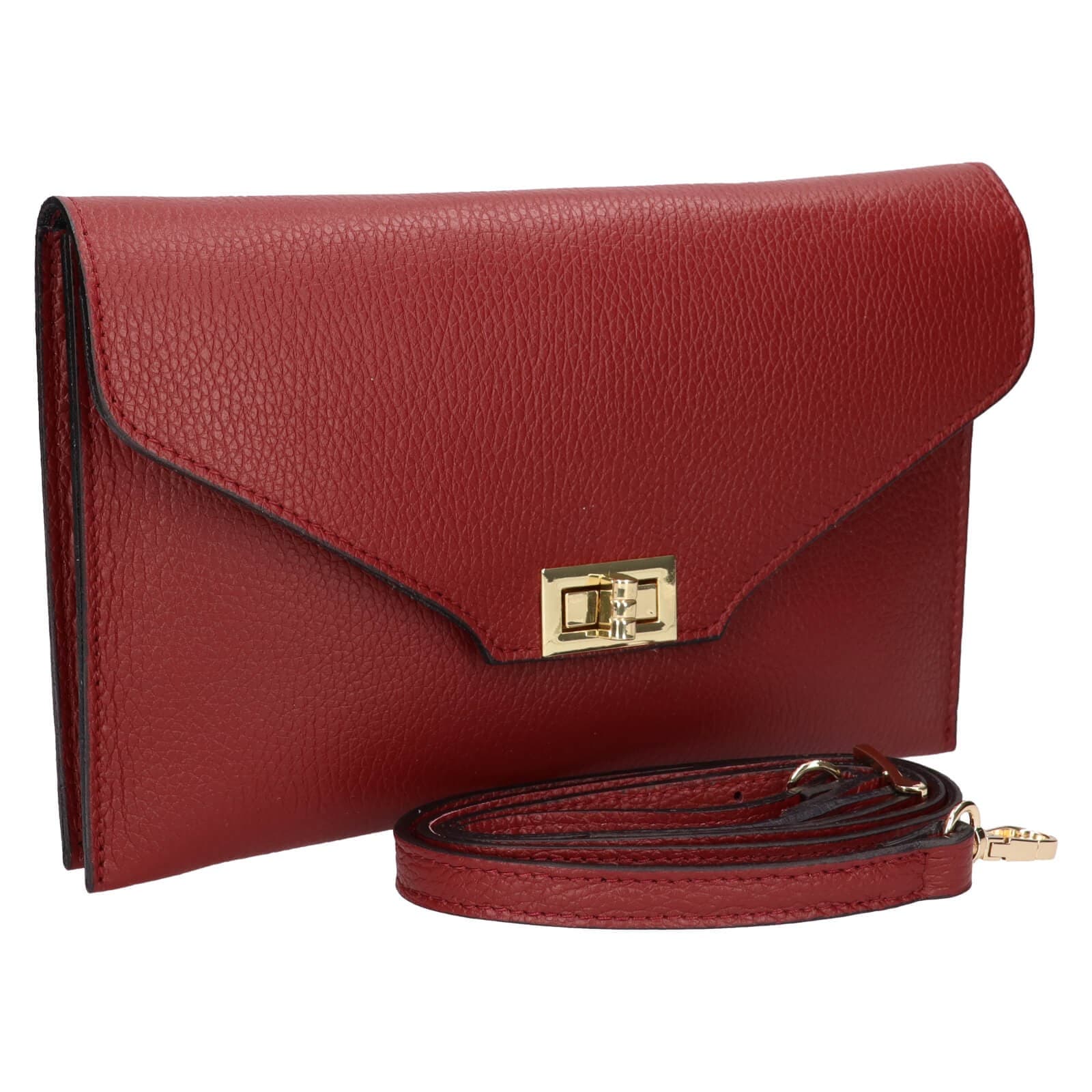 Kožená crossbody kabelka Italia Martes, vínová 2