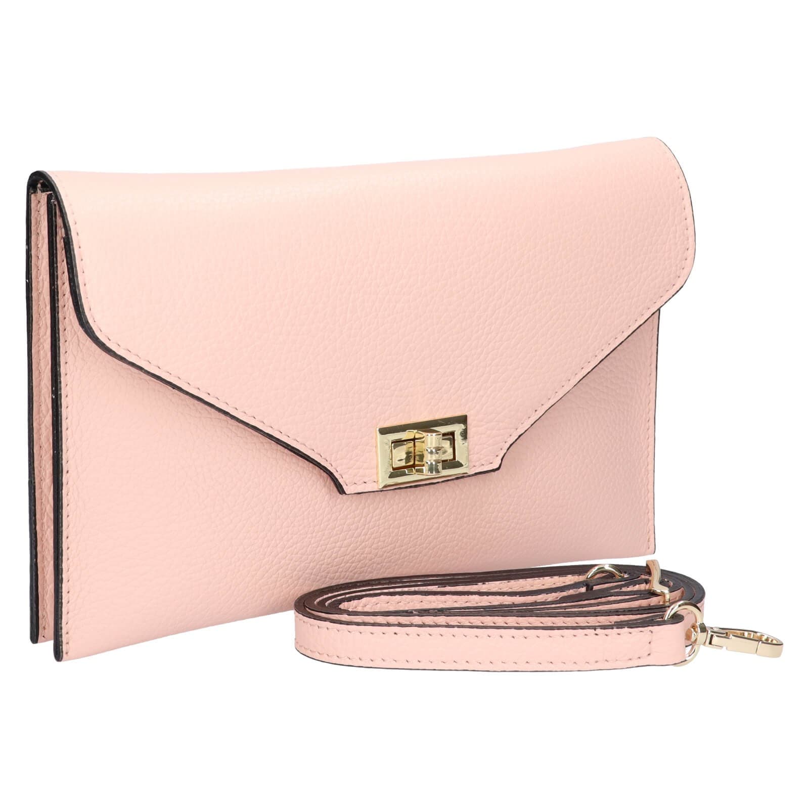 Kožená crossbody kabelka Italia Martes, růžová 2