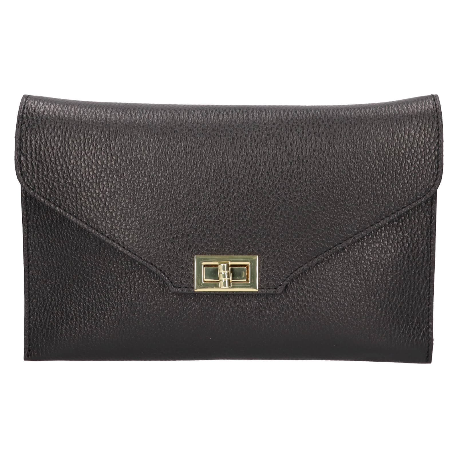 Kožená crossbody kabelka Italia Martes, černá