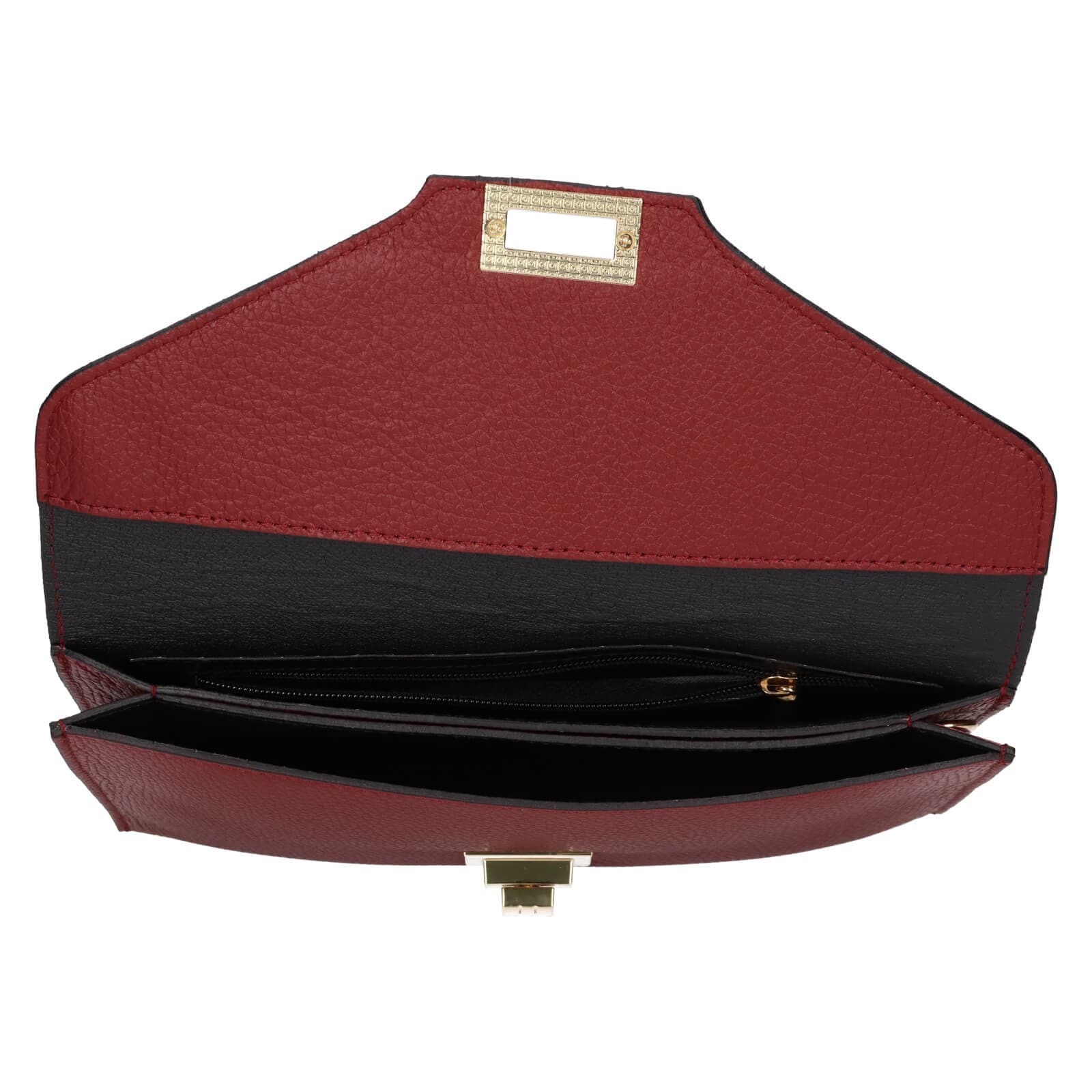Kožená crossbody kabelka Italia Martes, vínová 5