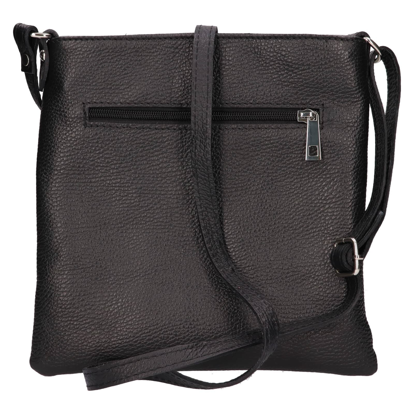 Kožená crossbody kabelka Italia Gotta, černá 2