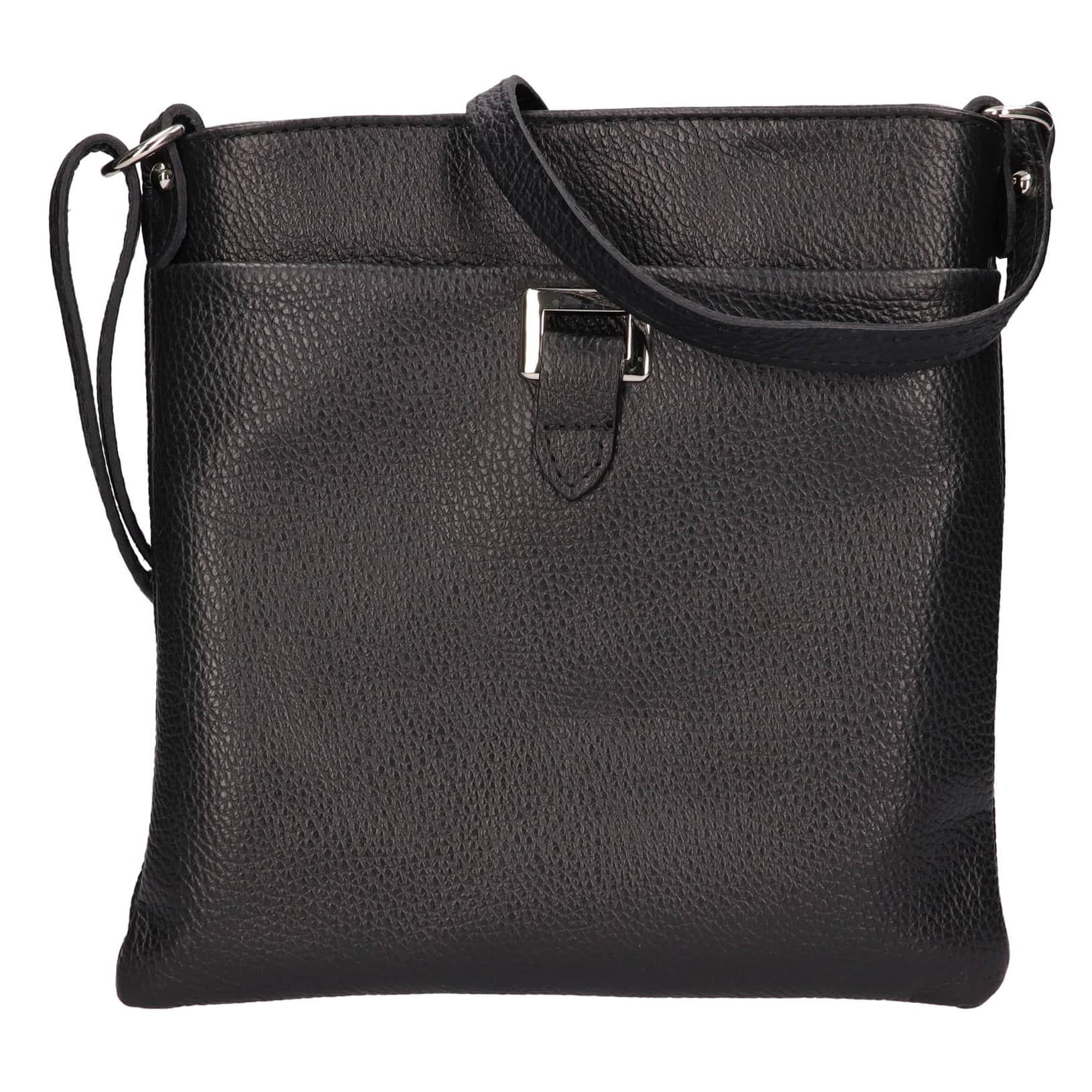 Kožená crossbody kabelka Italia Gotta, černá