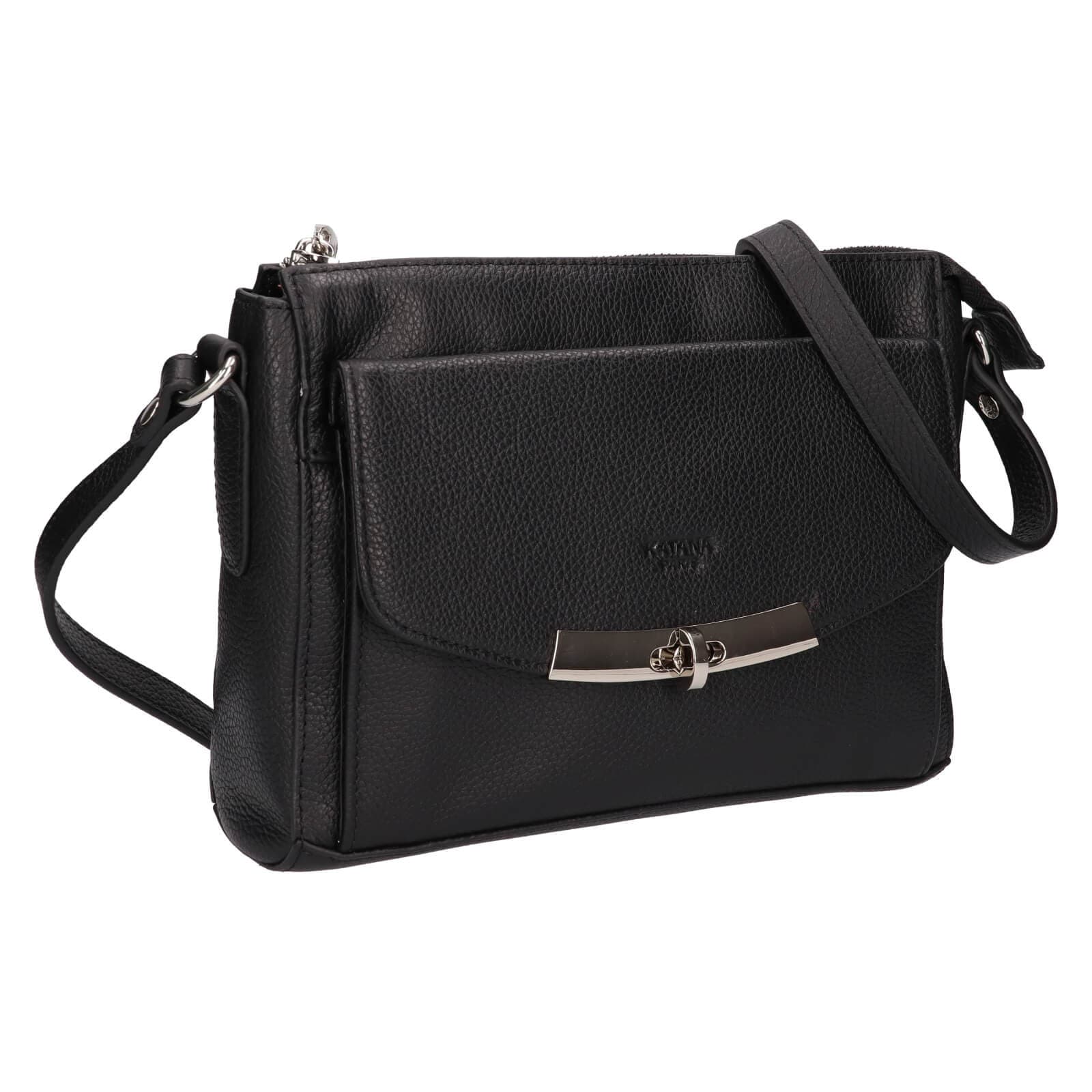 Kožená crossbody kabelka Katana Zanets, černá 2