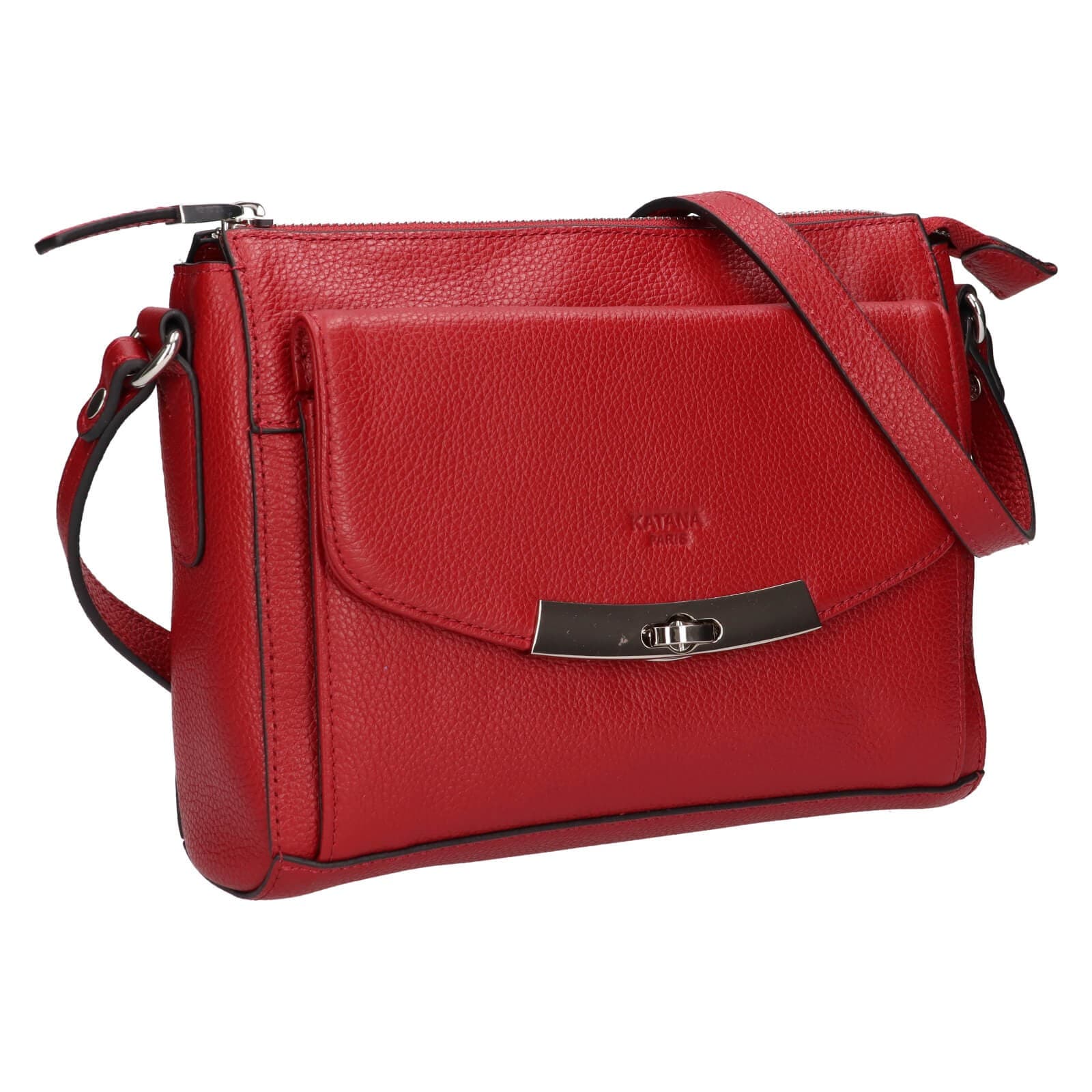 Kožená crossbody kabelka Katana Zanets, červená 2