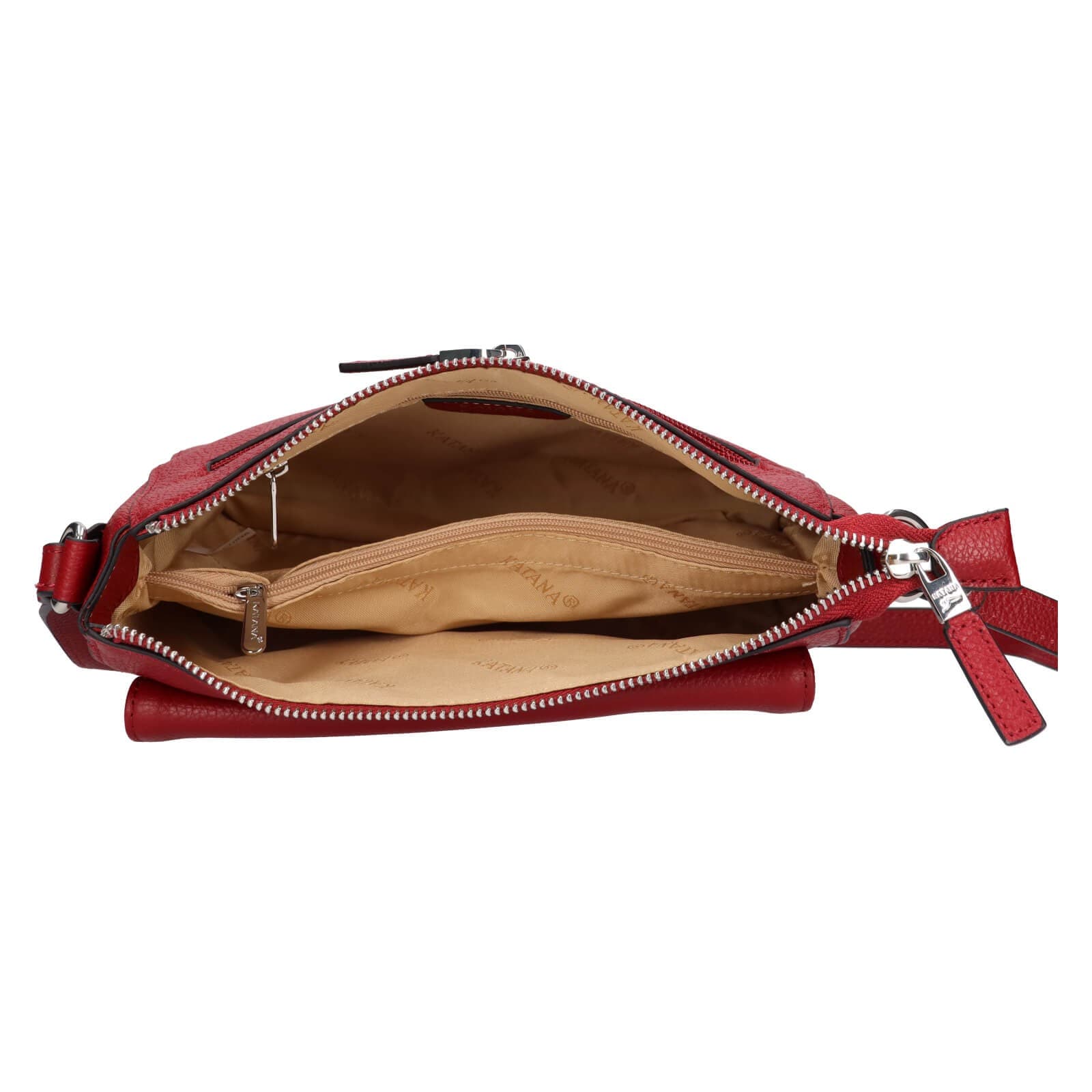 Kožená crossbody kabelka Katana Zanets, červená 5