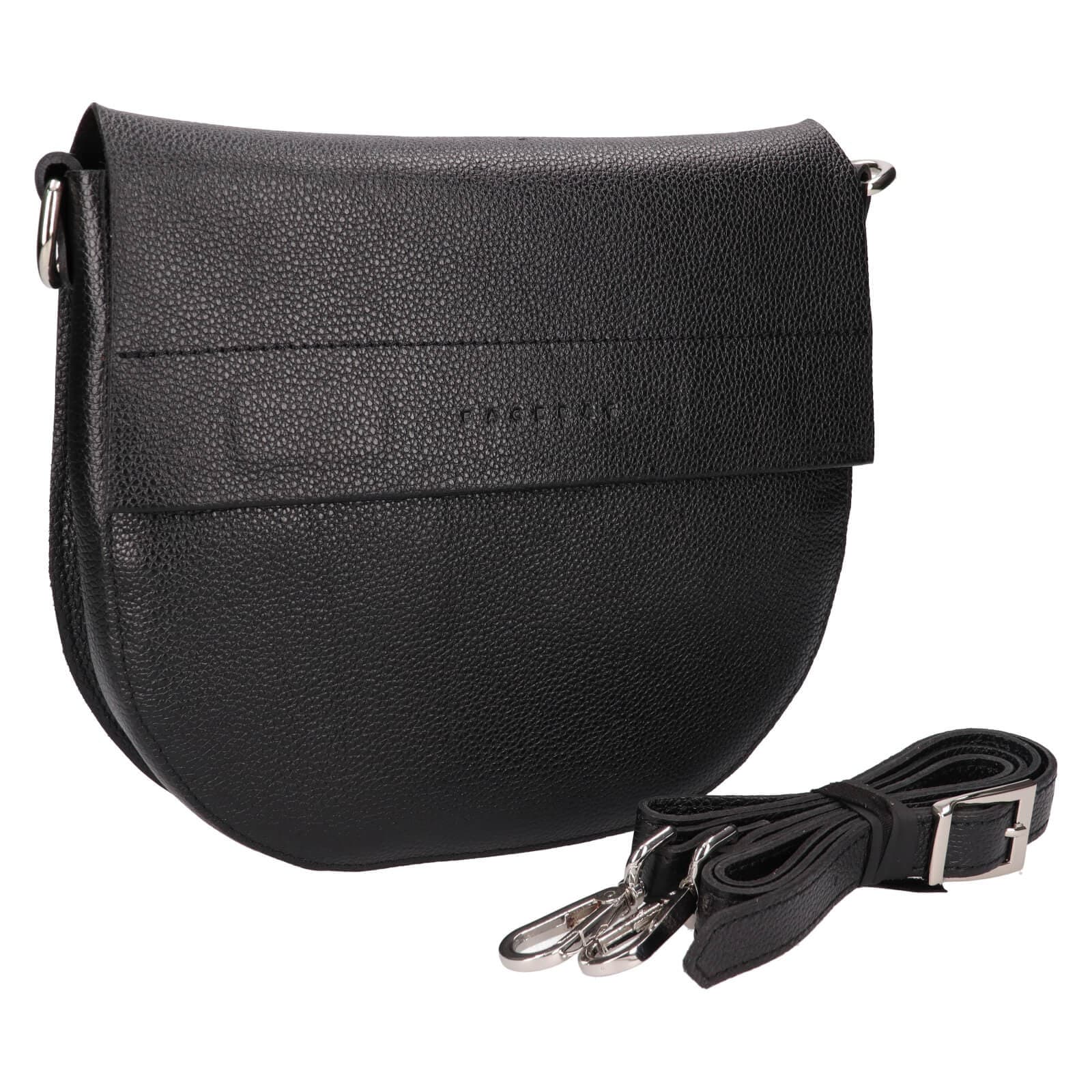 Kožená crossbody kabelka Facebag Avela, černá 2