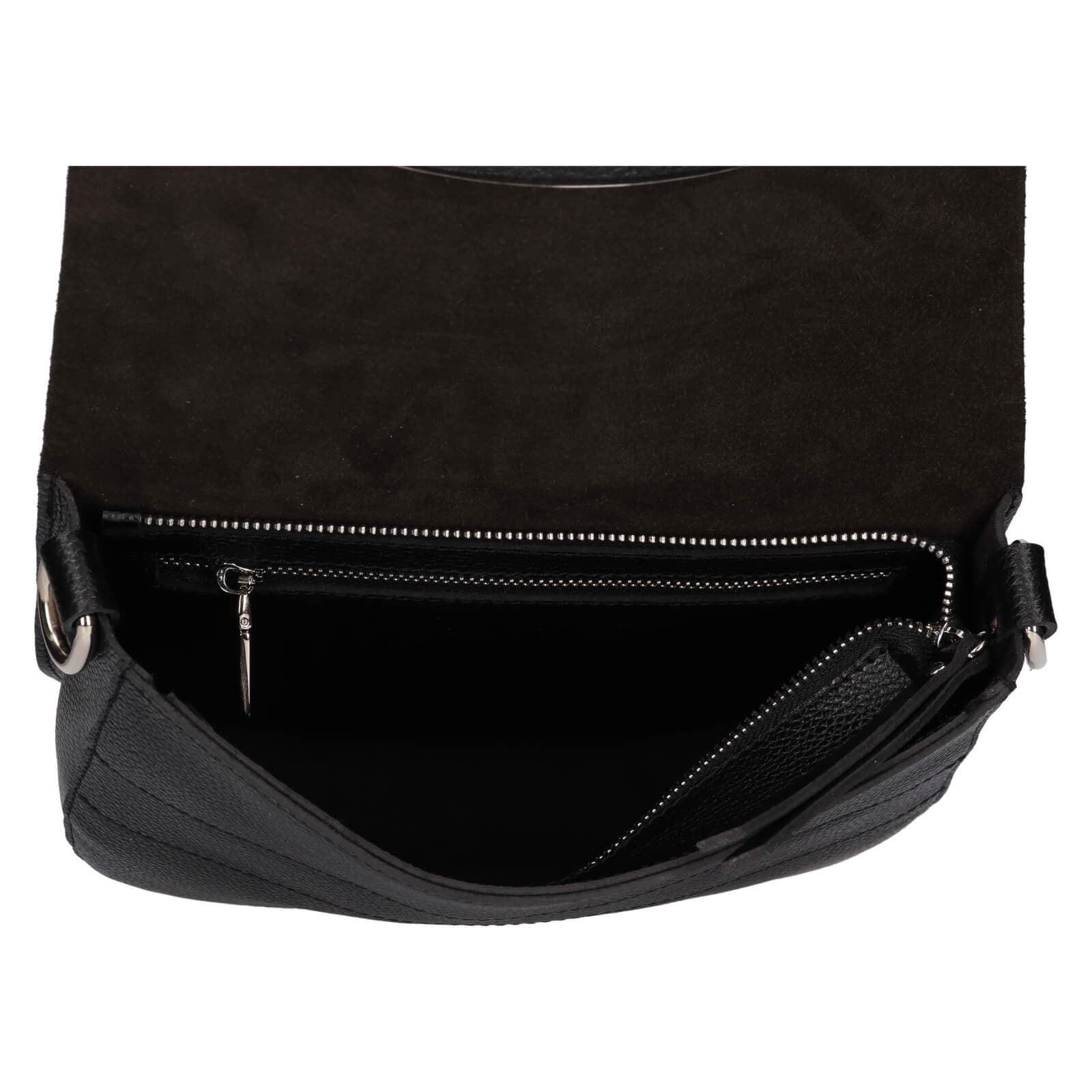 Kožená crossbody kabelka Facebag Avela, černá 5