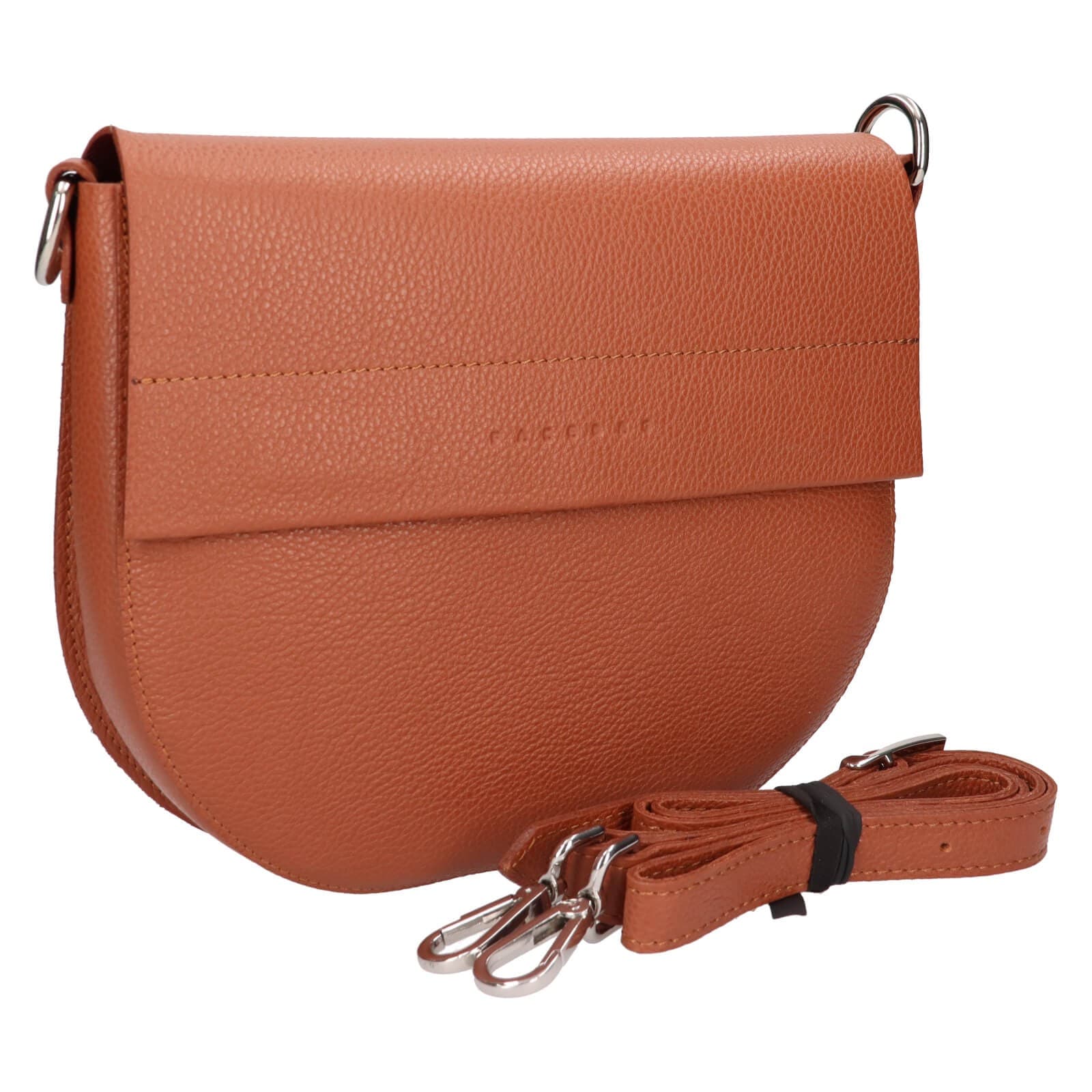 Kožená crossbody kabelka Facebag Avela, hnědá 2