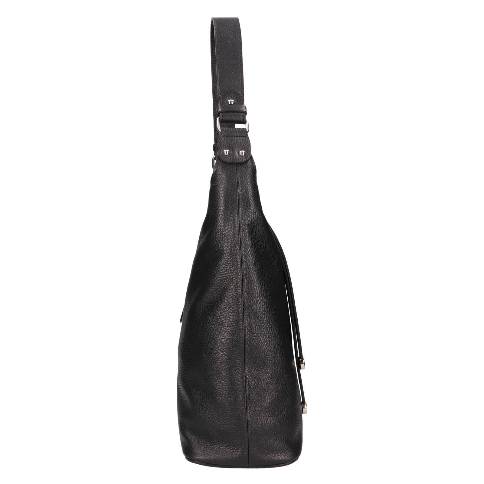 Kožená kabelka Facebag Filonna, černá 4
