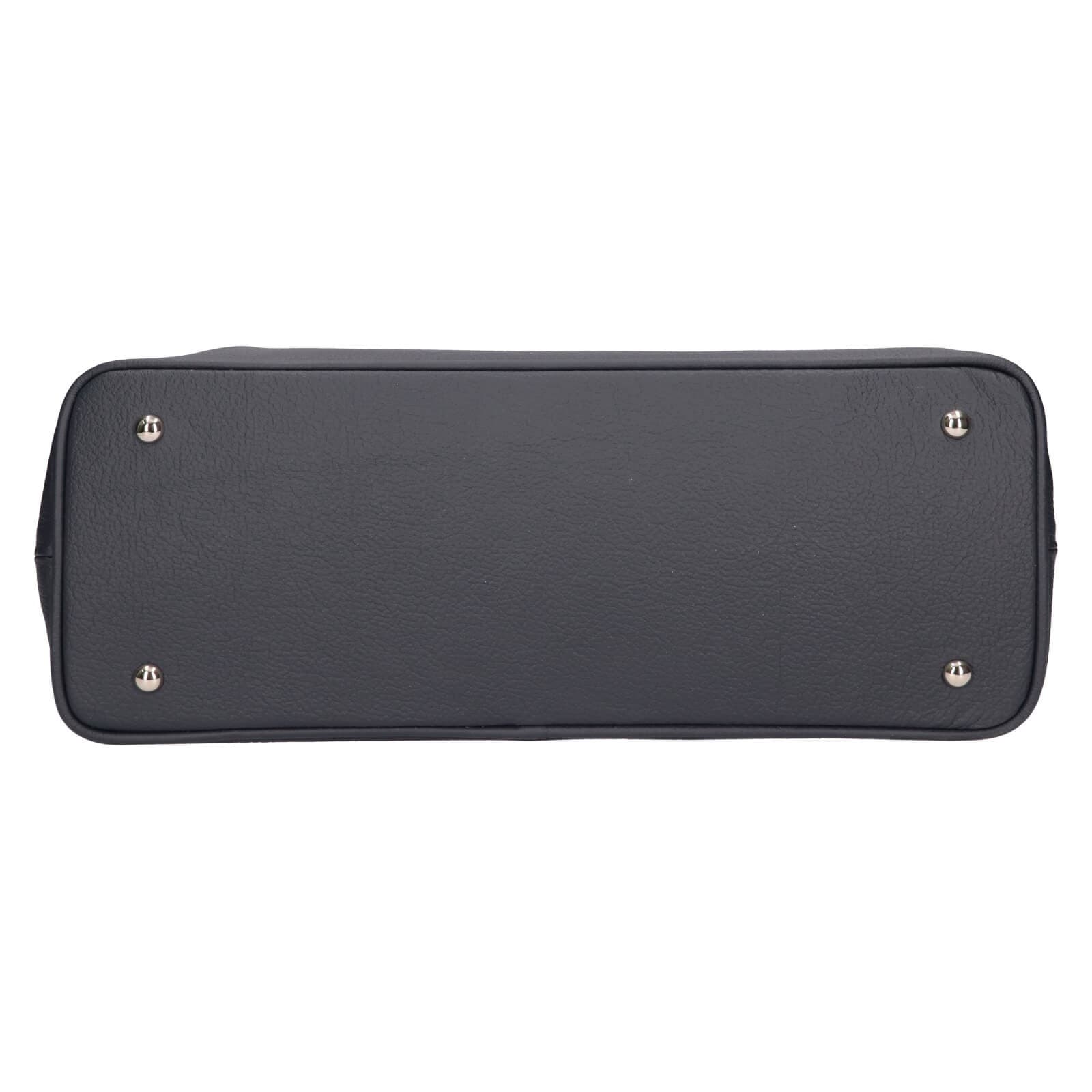 Kožená kabelka Facebag Filonna, modrá 6