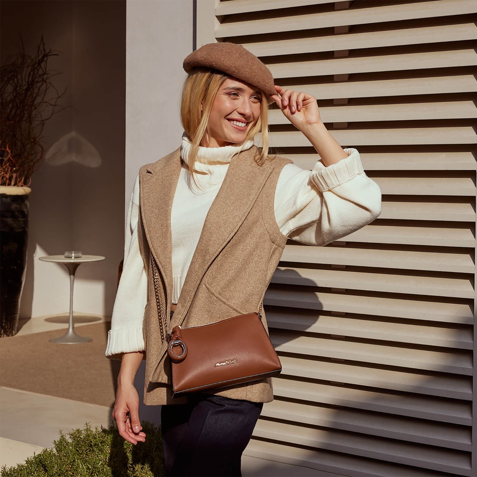 Crossbody kabelka Marina Galanti Cecilia, vínová 6