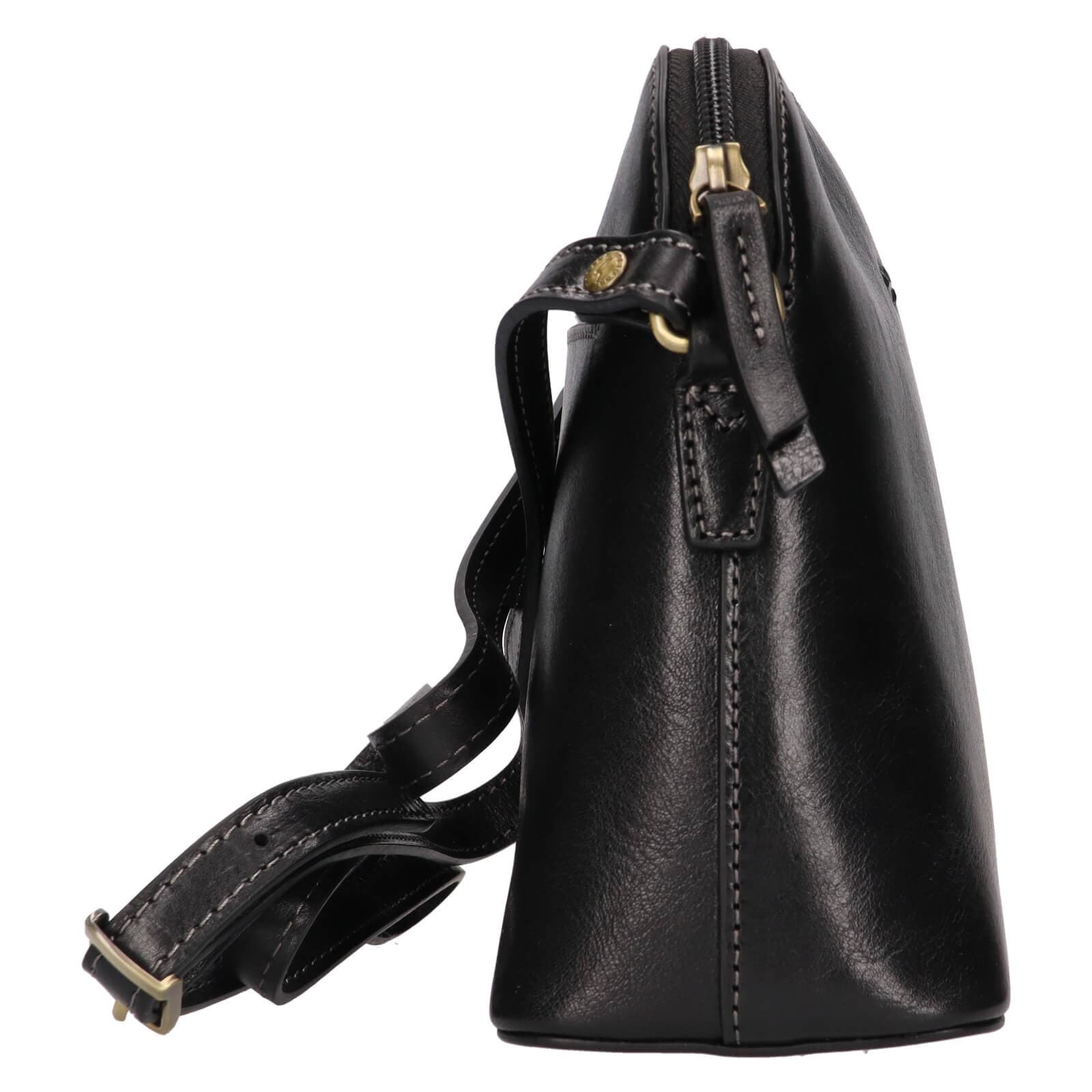 Kožená crossbody kabelka Katana Porse, černá 4