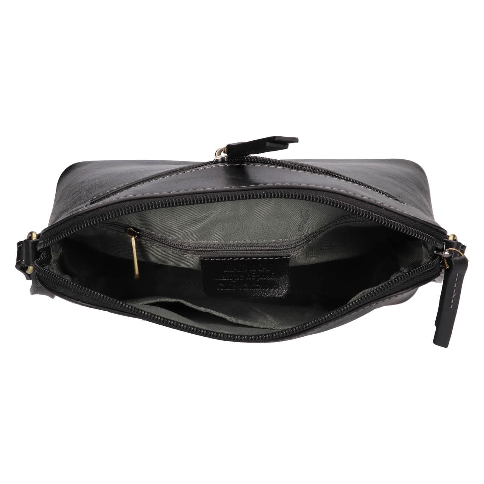 Kožená crossbody kabelka Katana Porse, černá 5