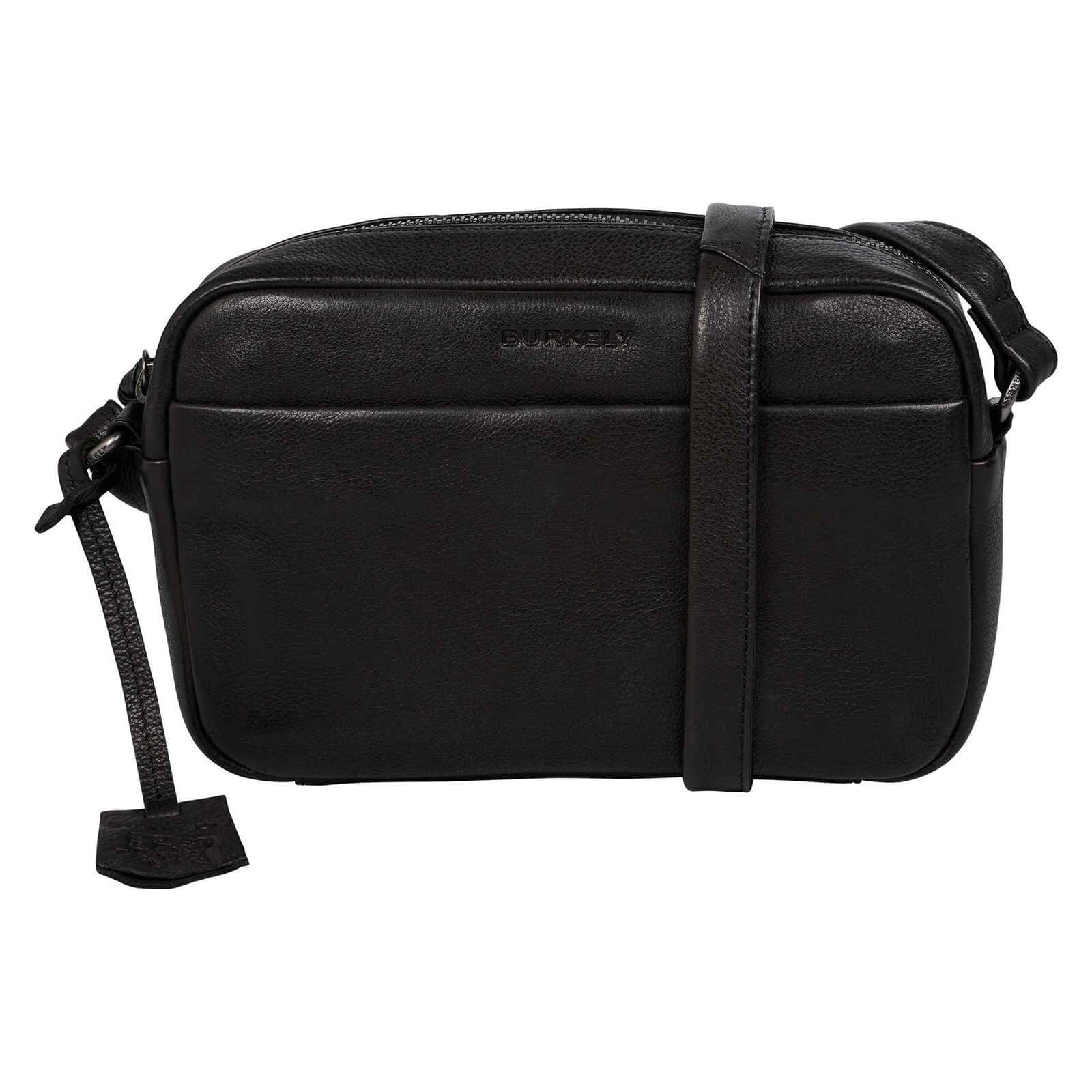 Crossbody kožená kabelka Burkely Cinte, černá