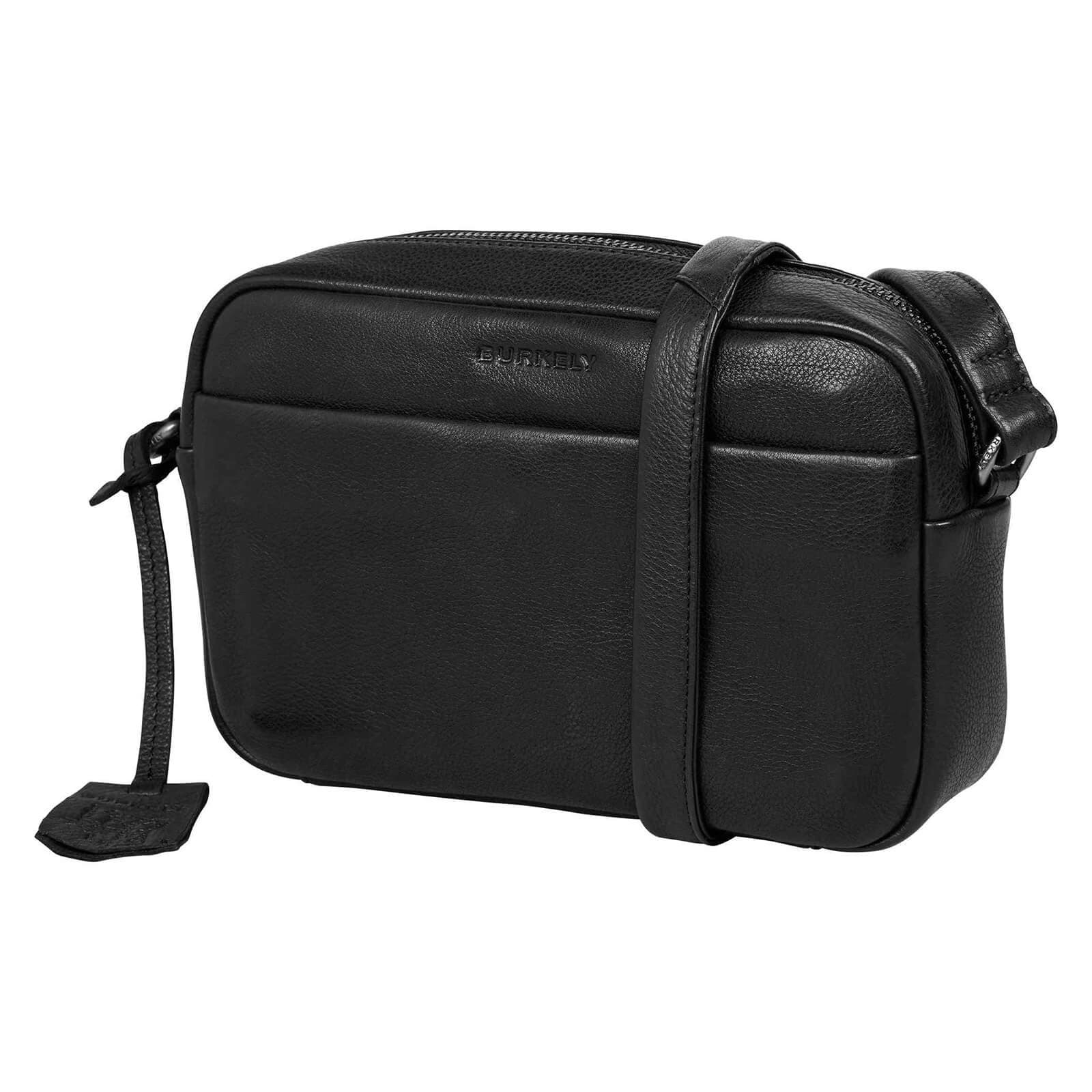 Crossbody kožená kabelka Burkely Cinte, černá 2