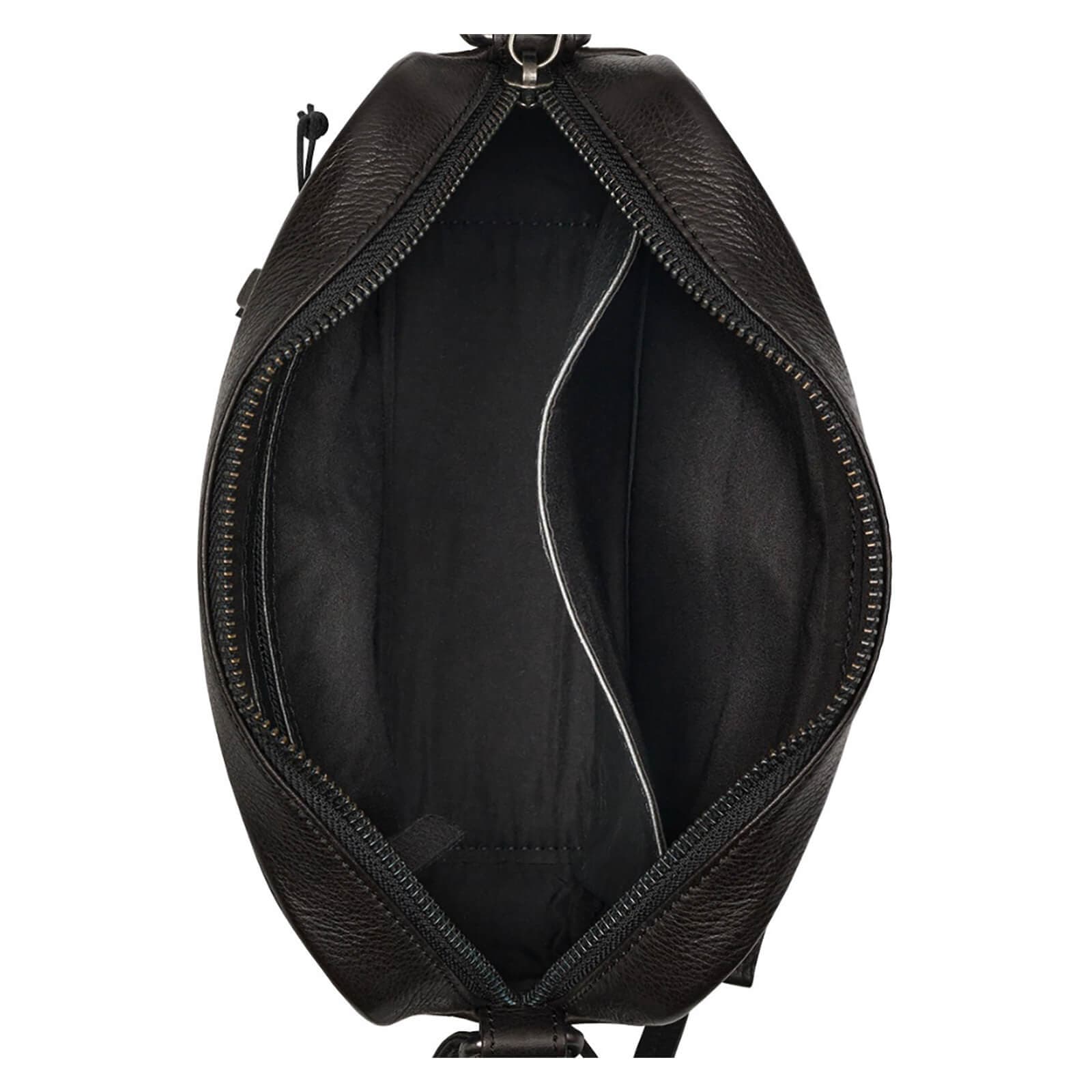 Crossbody kožená kabelka Burkely Cinte, černá 4