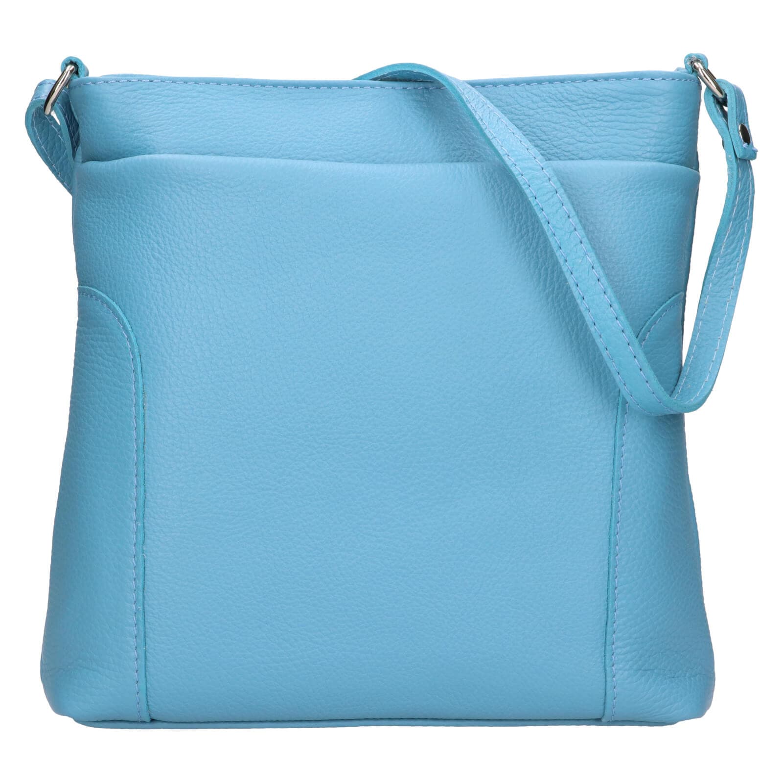 Kožená crossbody kabelka Italia Emma, modrá
