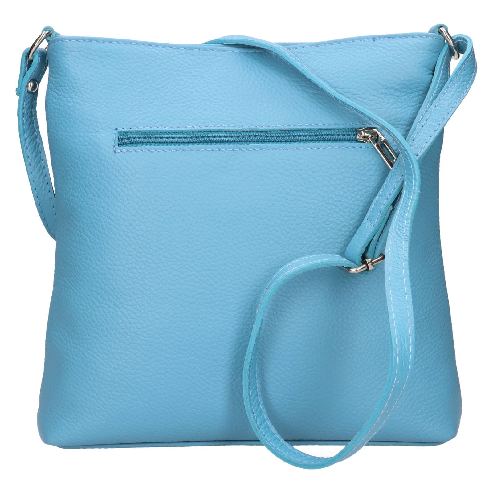 Kožená crossbody kabelka Italia Emma, modrá 3