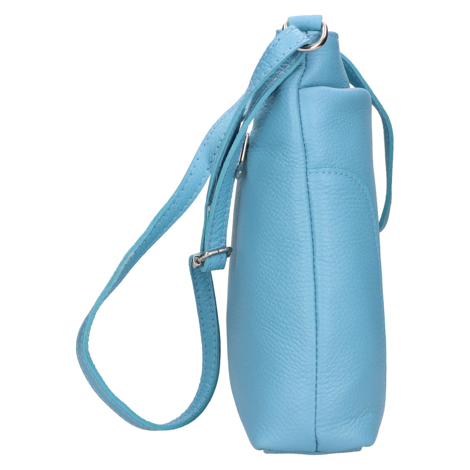 Kožená crossbody kabelka Italia Emma, modrá 4