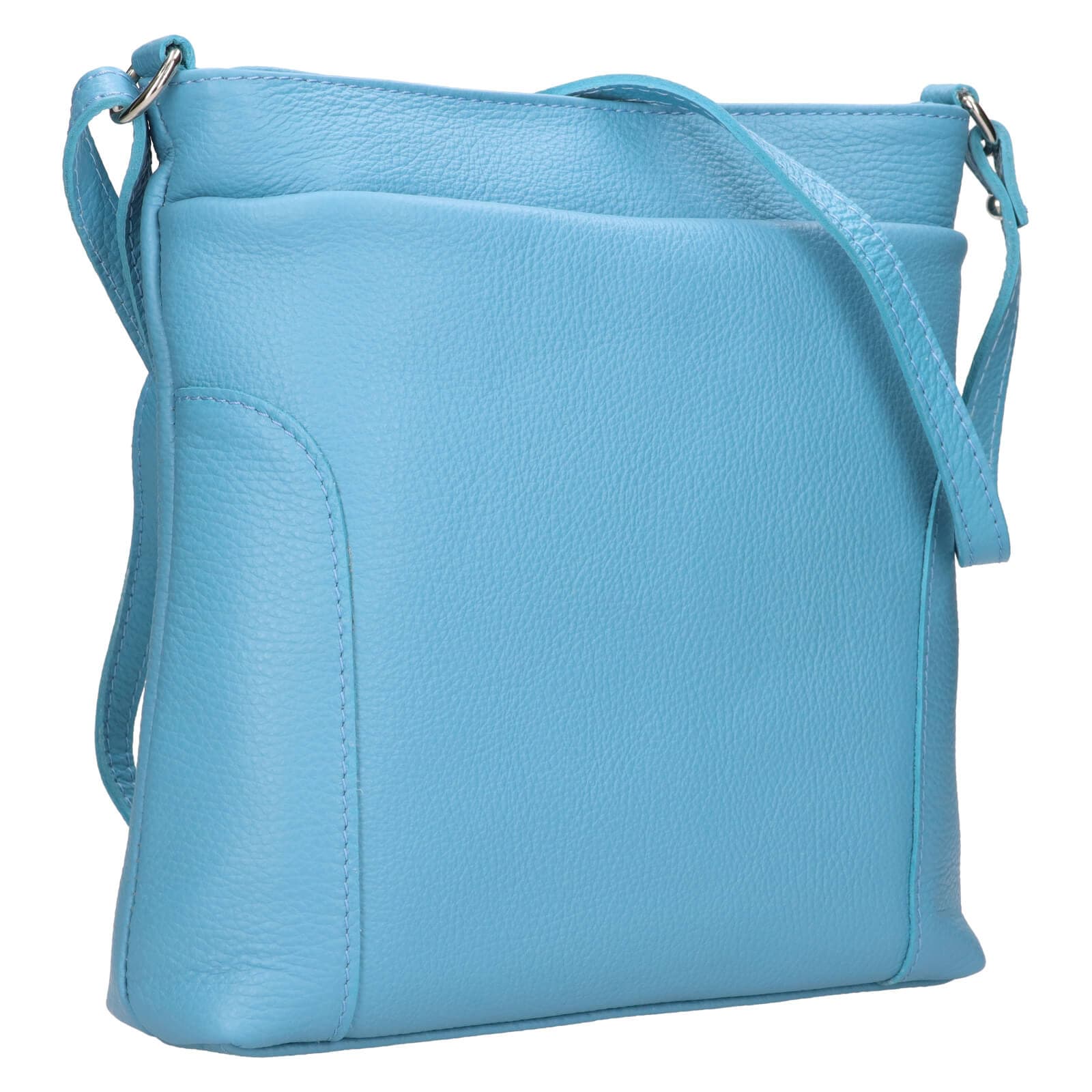 Kožená crossbody kabelka Italia Emma, modrá 2