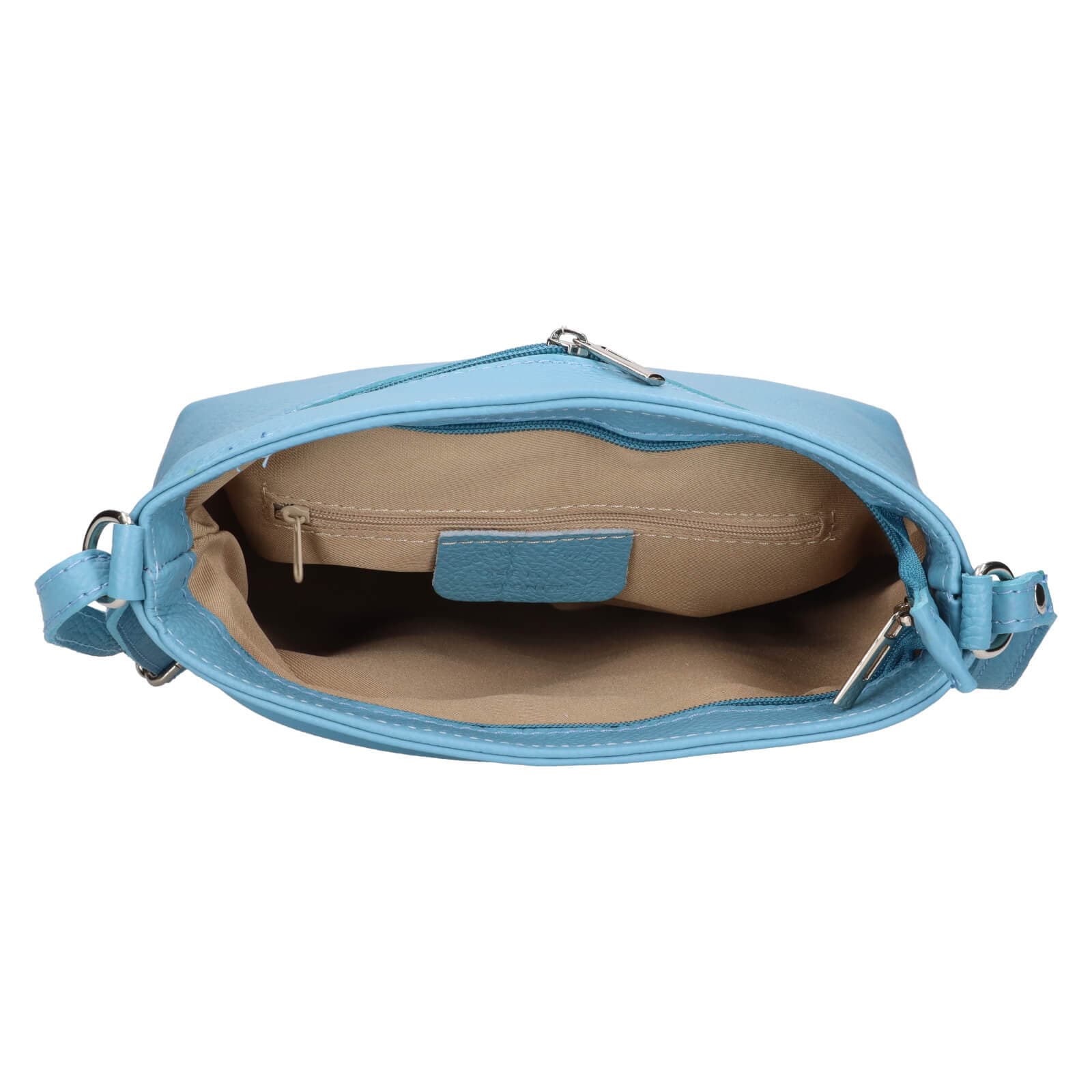 Kožená crossbody kabelka Italia Emma, modrá 5
