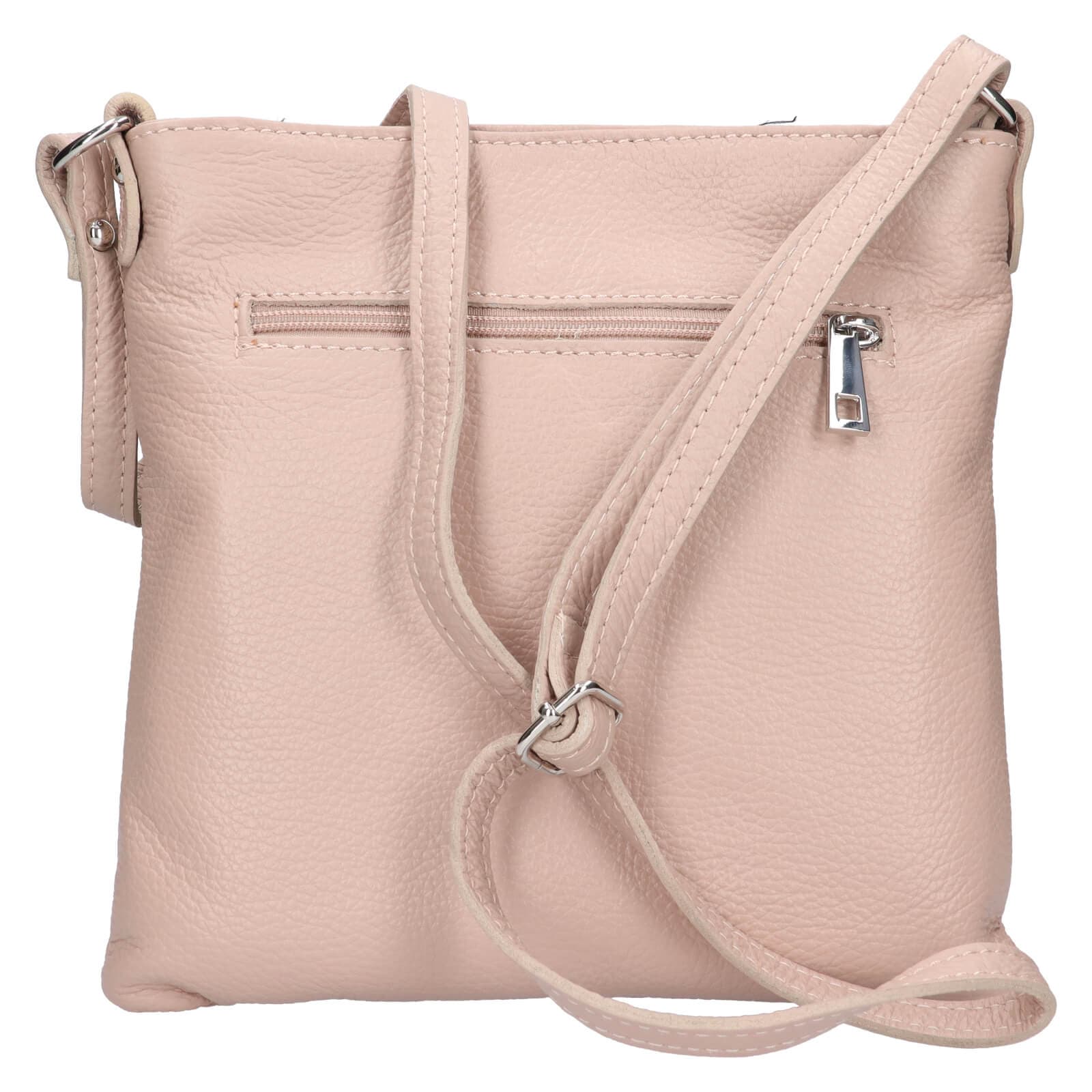 Kožená crossbody kabelka Italia Gotta, růžová 2