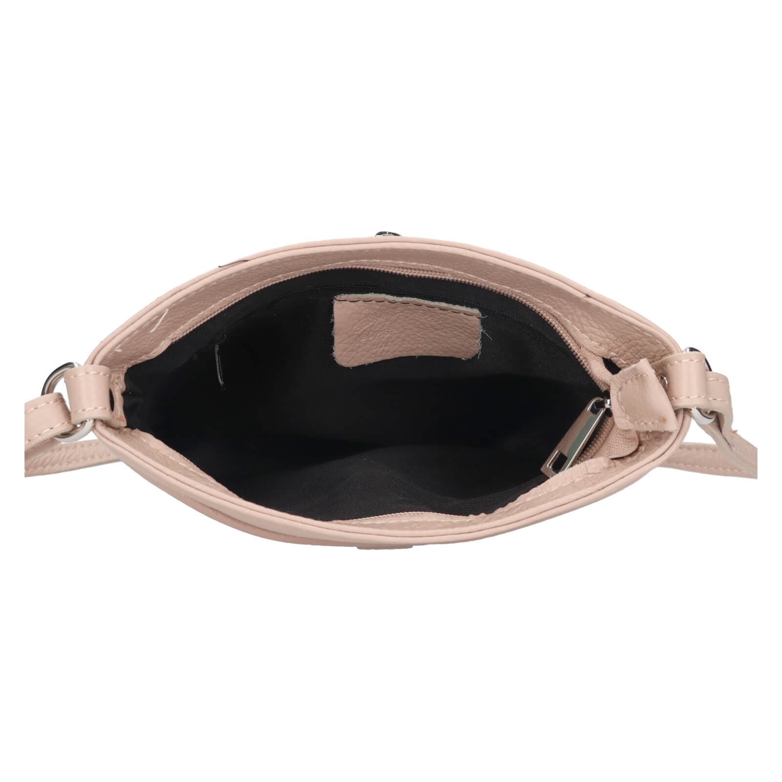 Kožená crossbody kabelka Italia Gotta, růžová 3