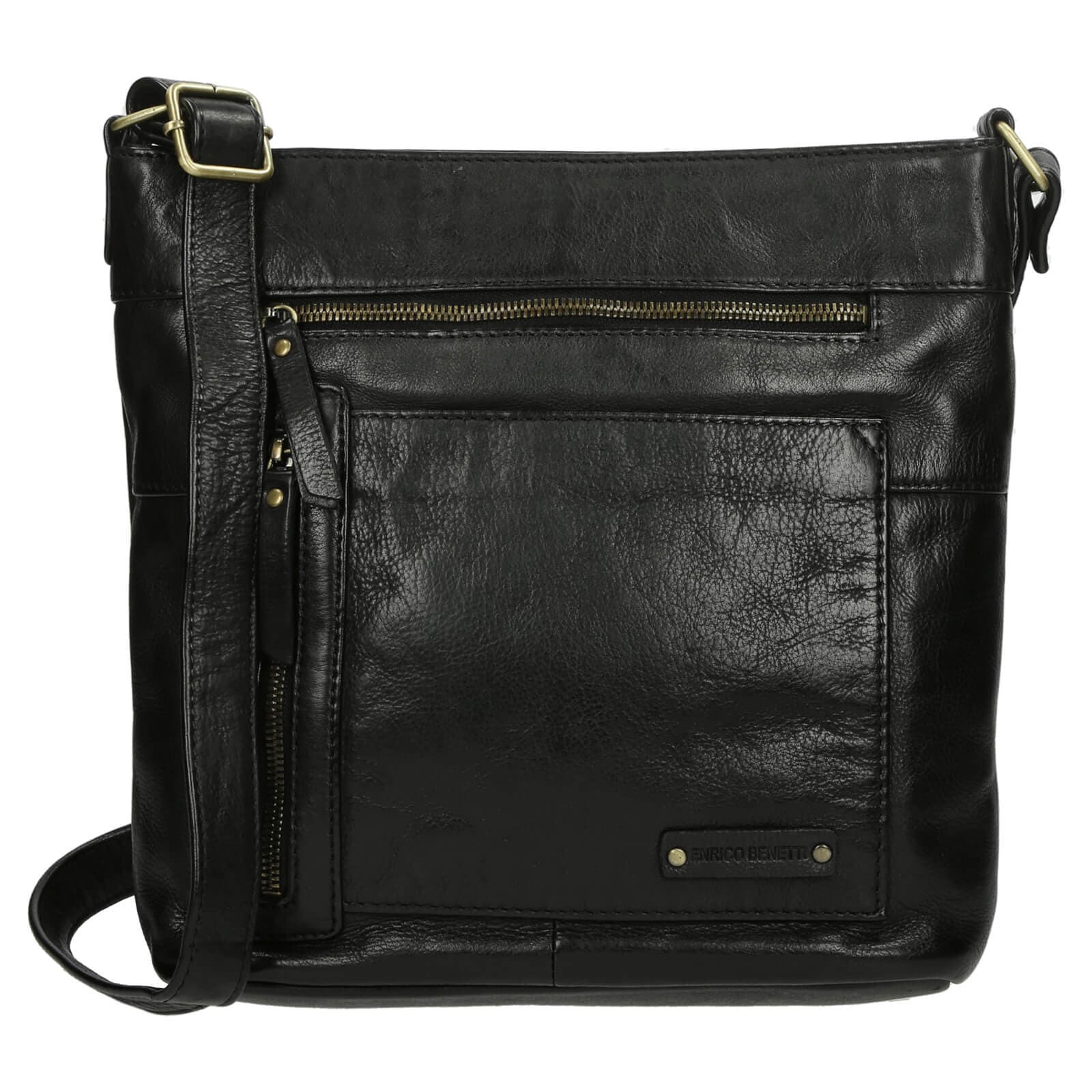 Kožená crossbody kabelka Enrico Benetti Eva, černá