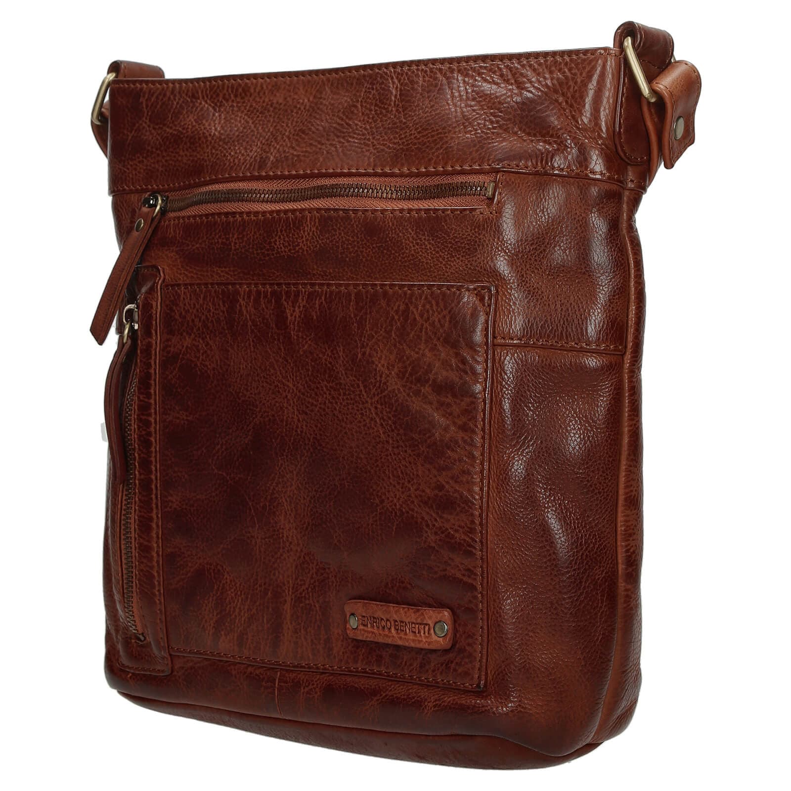 Kožená crossbody kabelka Enrico Benetti Eva, hnědá 2