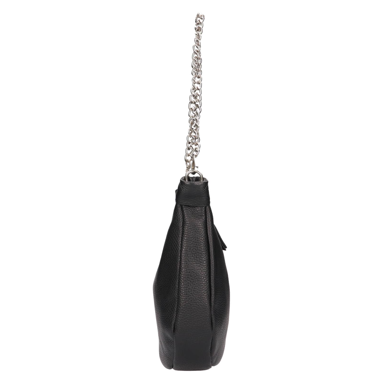 Kožená kabelka Facebag Gisela, černá 4