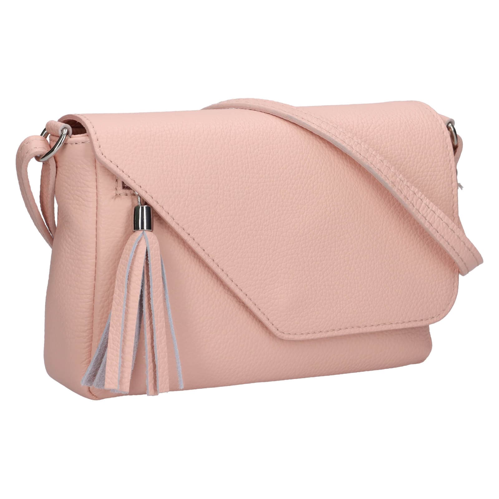 Kožená crossbody kabelka Italia Kalia, růžová 2