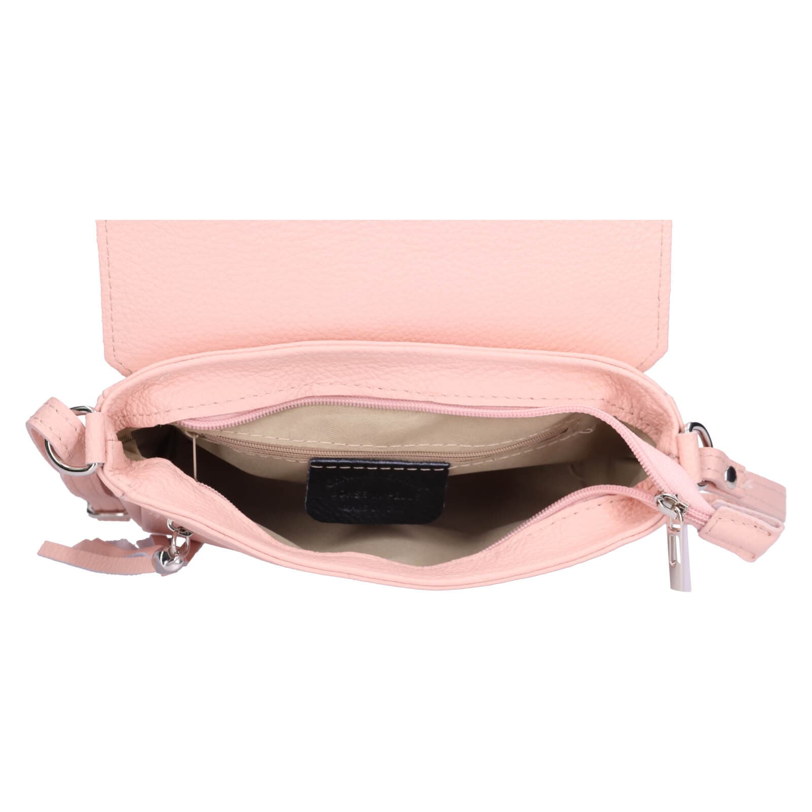 Kožená crossbody kabelka Italia Kalia, růžová 6