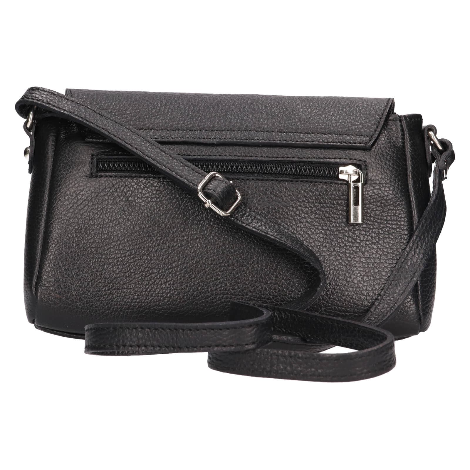 Kožená crossbody kabelka Italia Mirabel, černá 3
