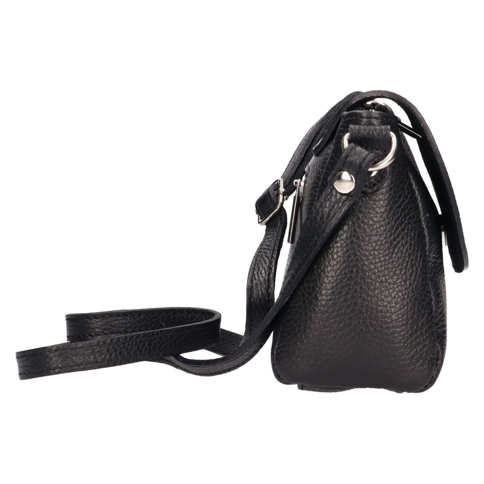 Kožená crossbody kabelka Italia Mirabel, černá 4