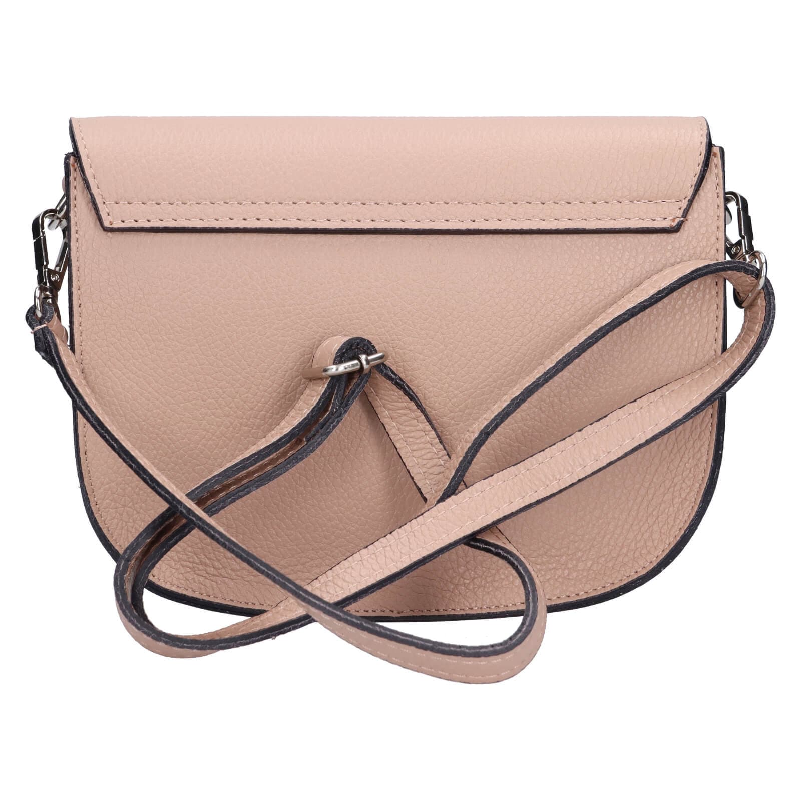 Kožená crossbody kabelka Italia Moniq, béžová 3