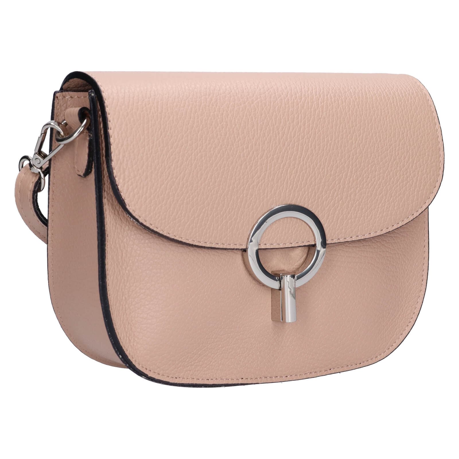 Kožená crossbody kabelka Italia Moniq, béžová 2