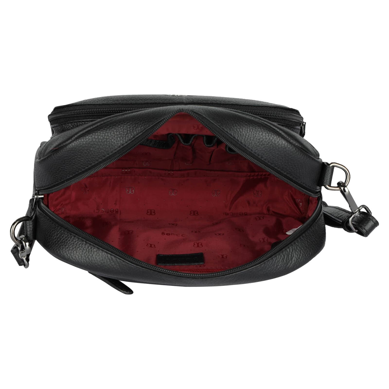 Kožená crossbody kabelka Bellicci Norra, černá 5