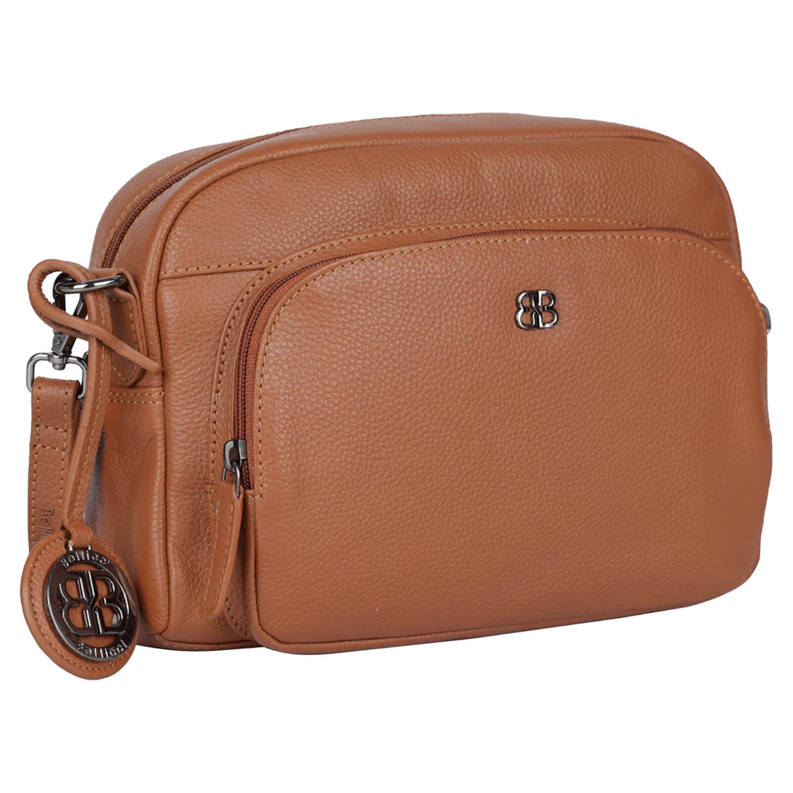 Kožená crossbody kabelka Bellicci Norra, hnědá 2