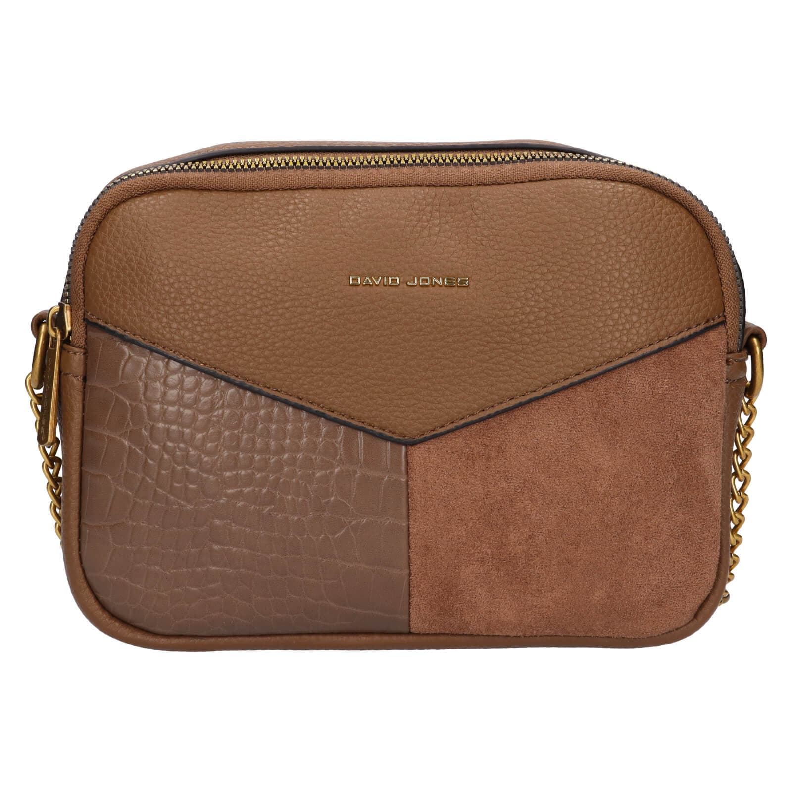 Crossbody kabelka David Jones Electe, hnědá