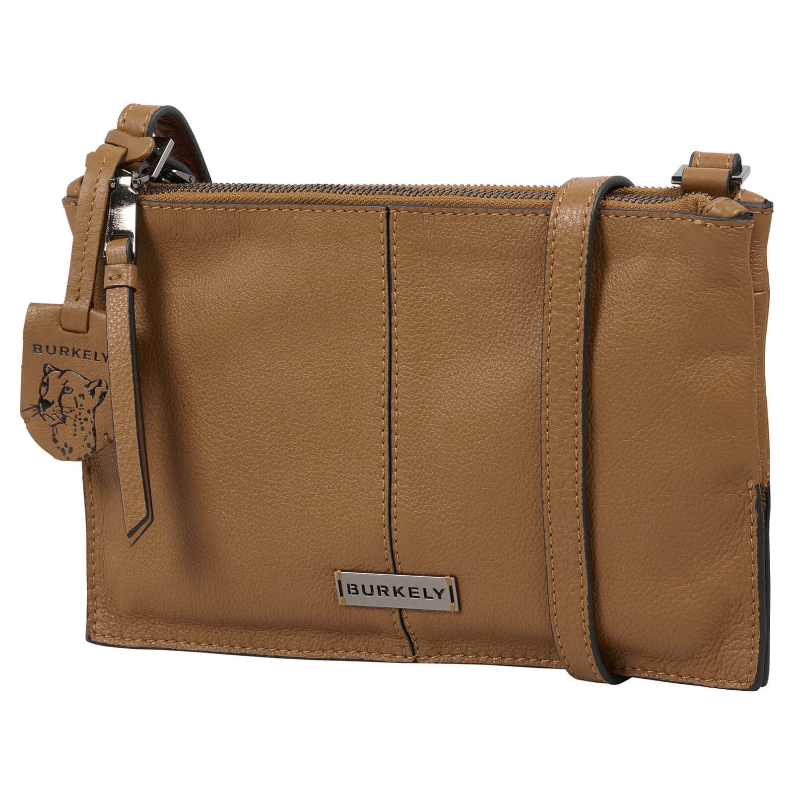 Crossbody kožená kabelka Burkely Nelas, hnědá 2