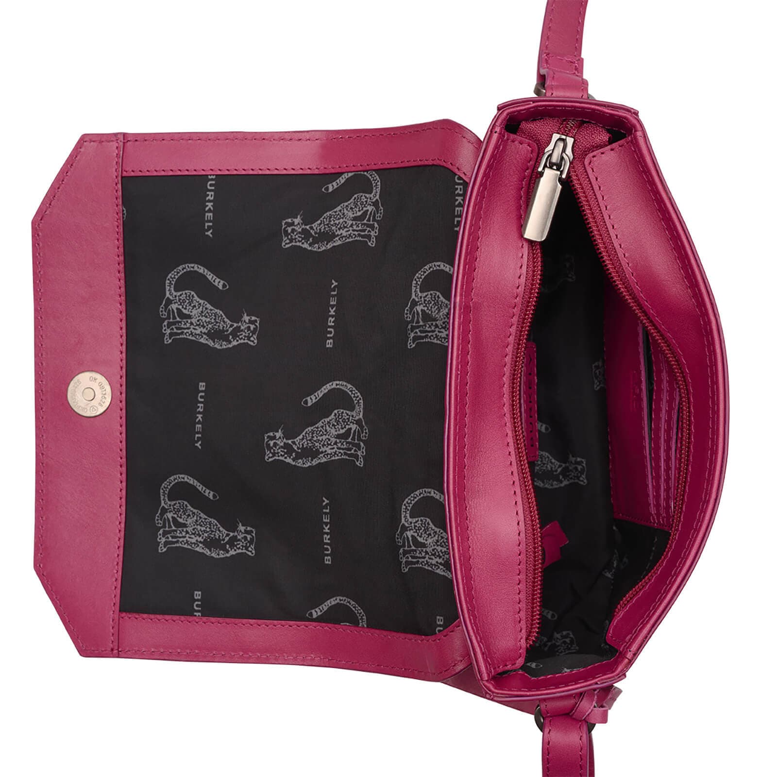 Crossbody kožená kabelka Burkely Katia, růžová 4