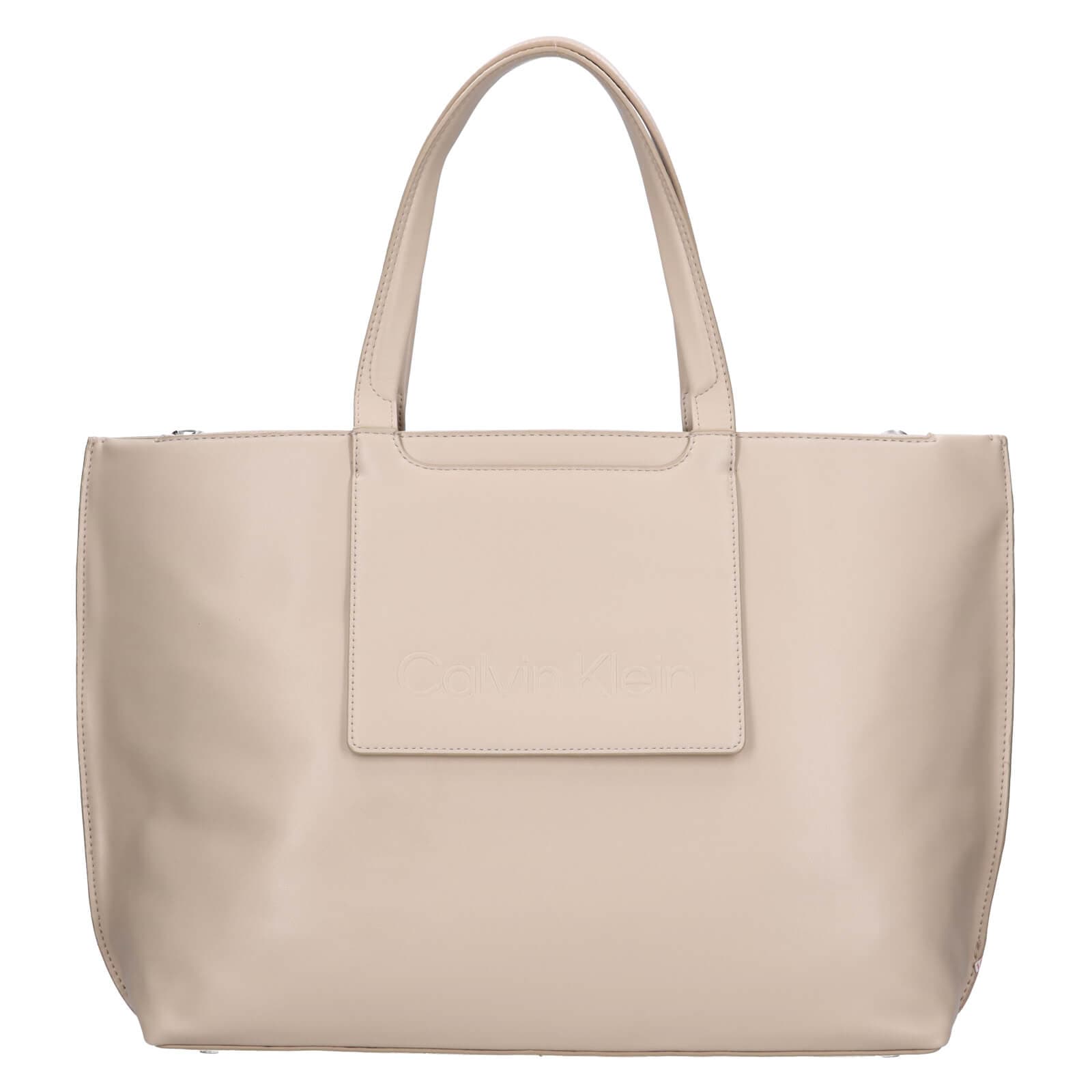 Kabelka Calvin Klein Lokka, béžová