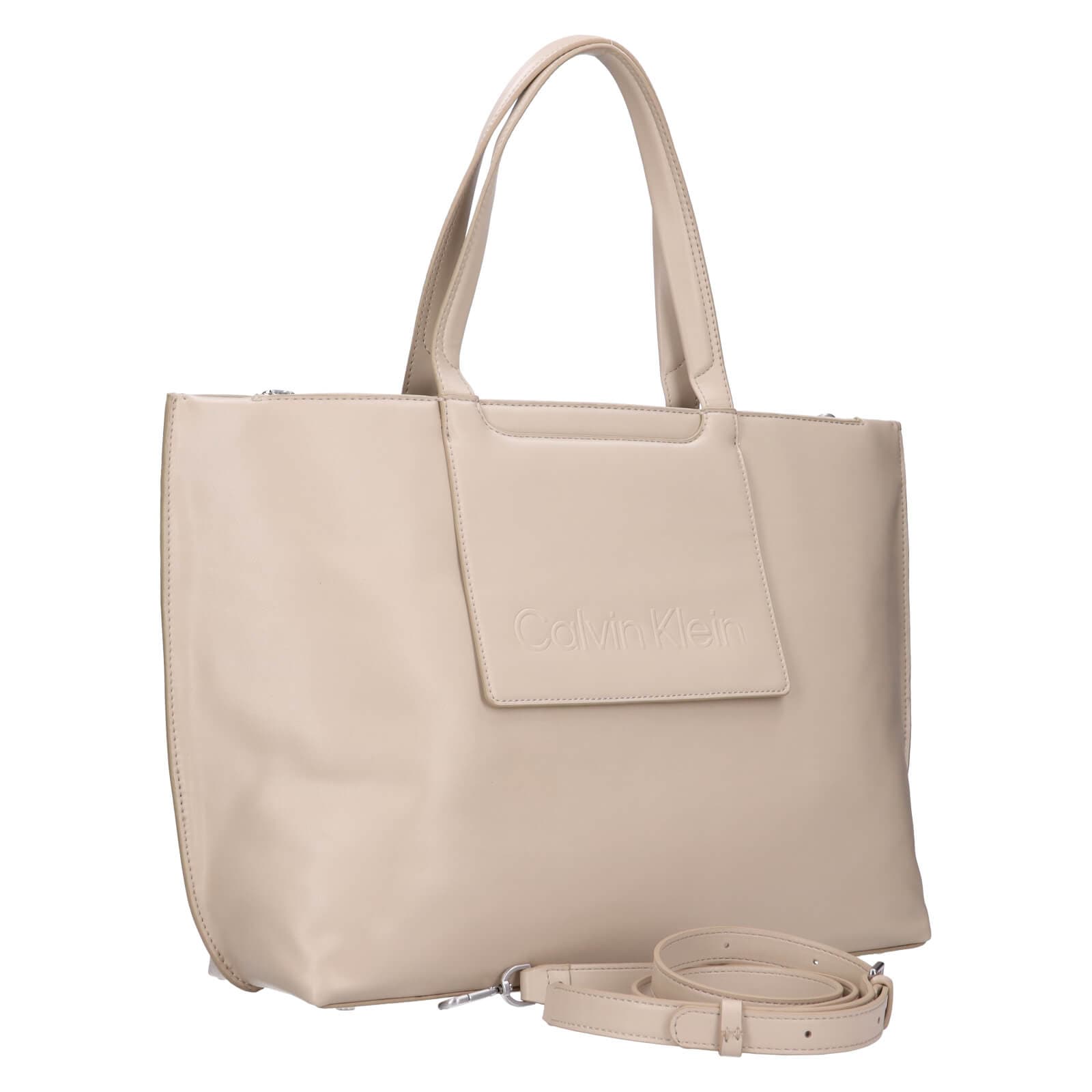 Kabelka Calvin Klein Lokka, béžová 2