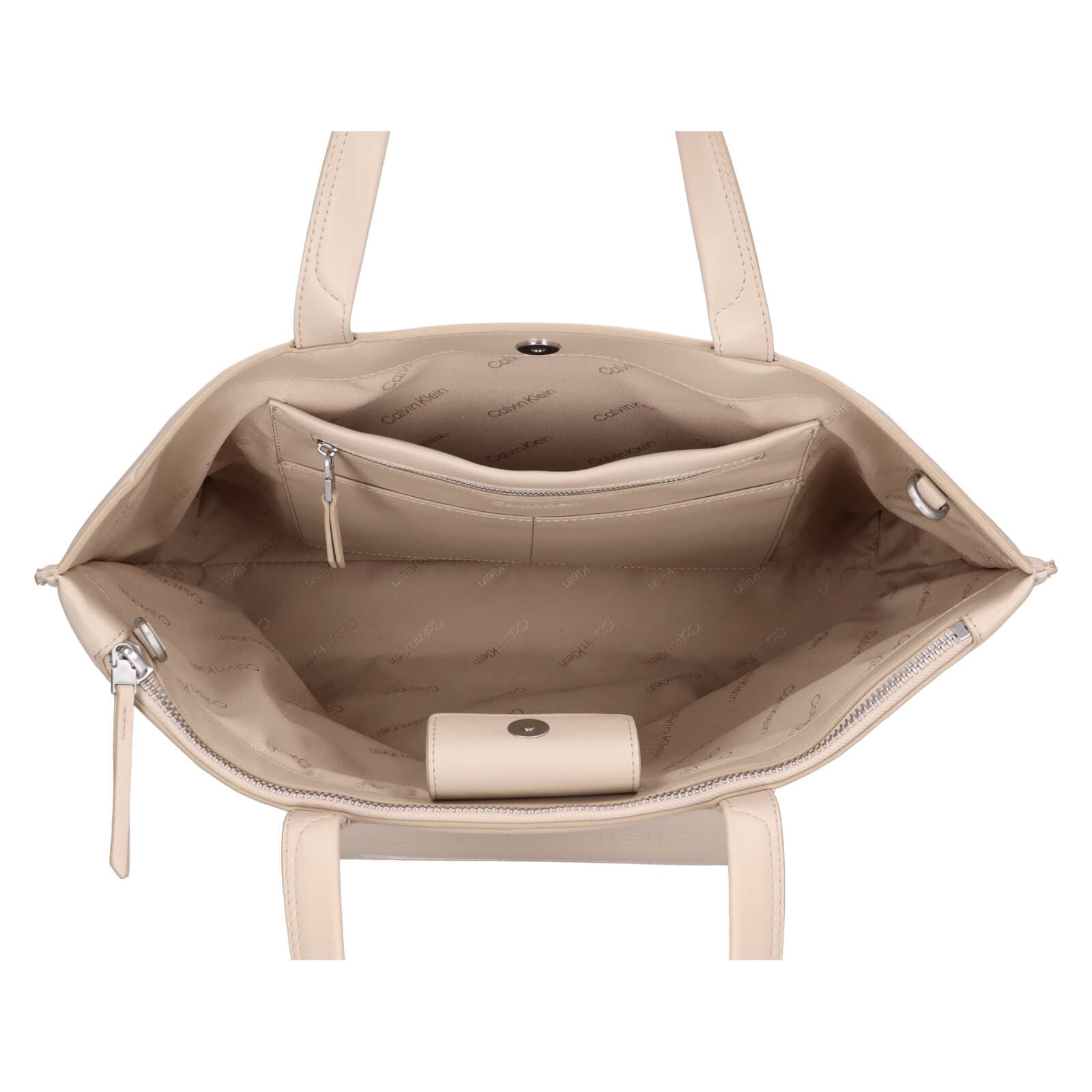 Kabelka Calvin Klein Lokka, béžová 5