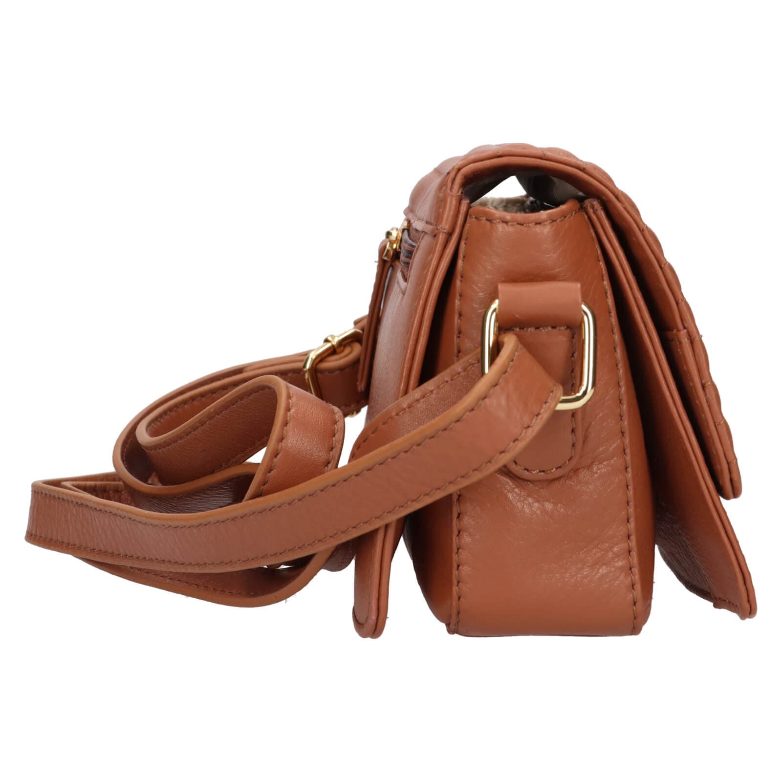 Kožená crossbody kabelka Lagen Livia, hnědá 4