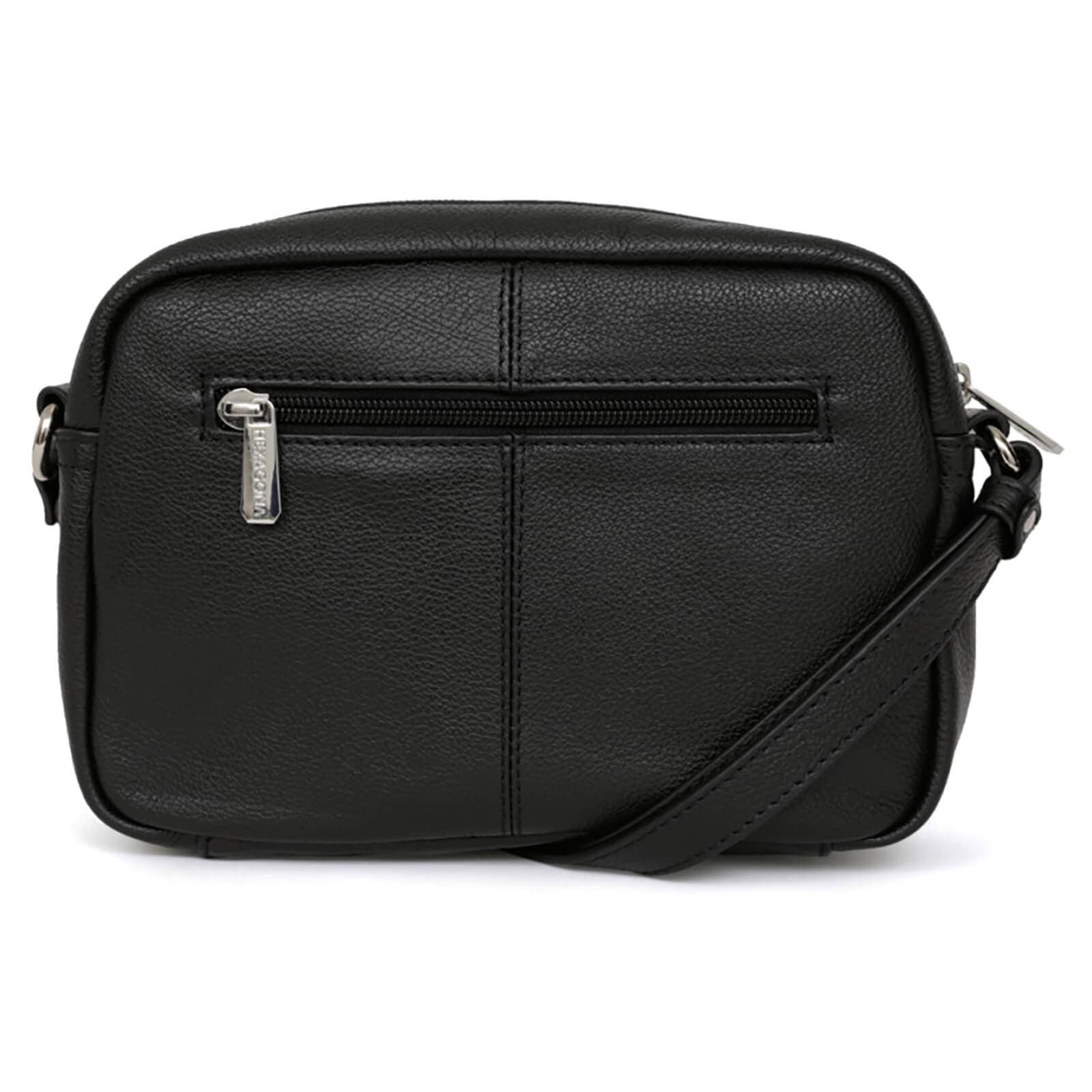 Kožená crossbody kabelka Hexagona Cecilie, černá 3